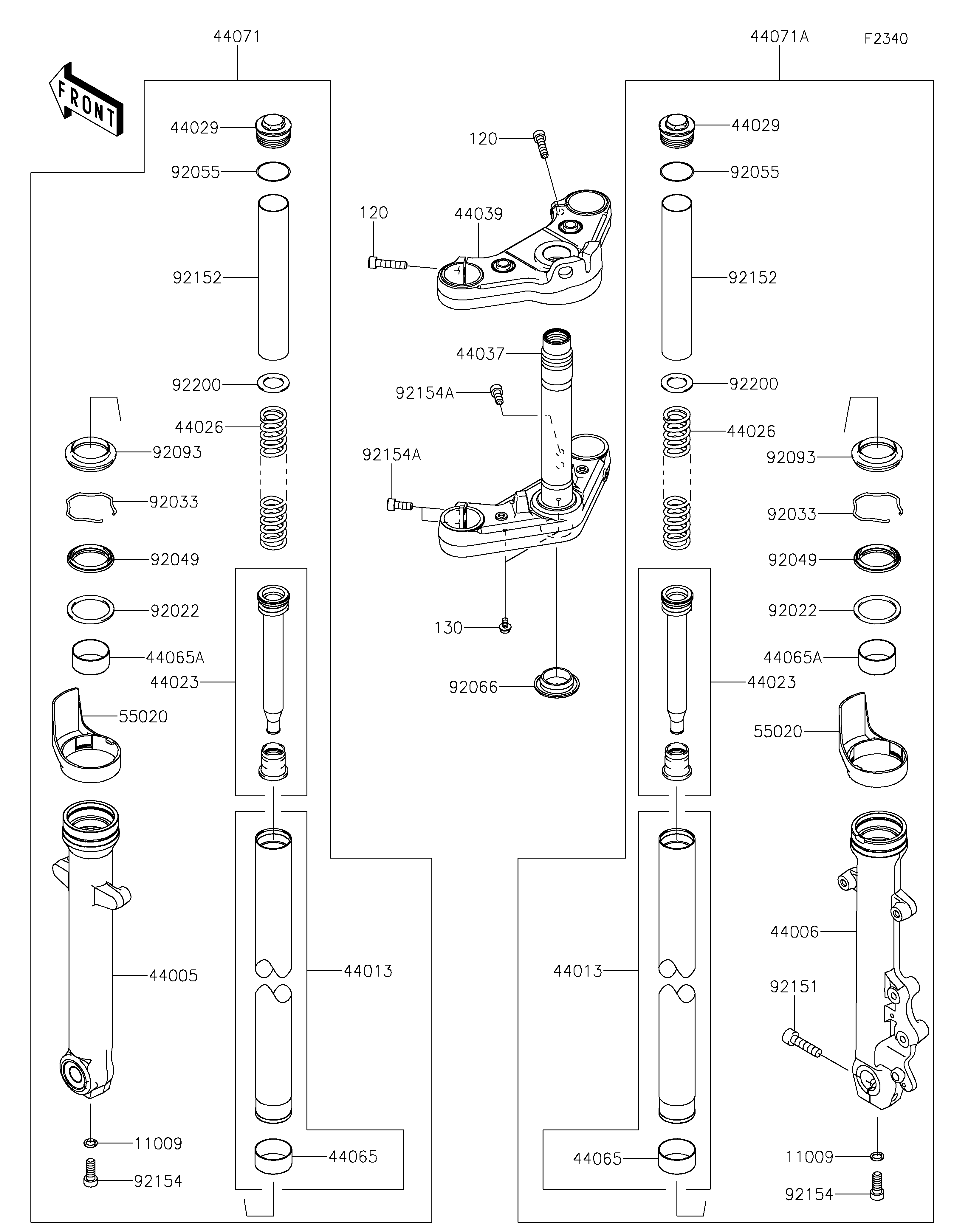 Front Fork Exploded diagrams