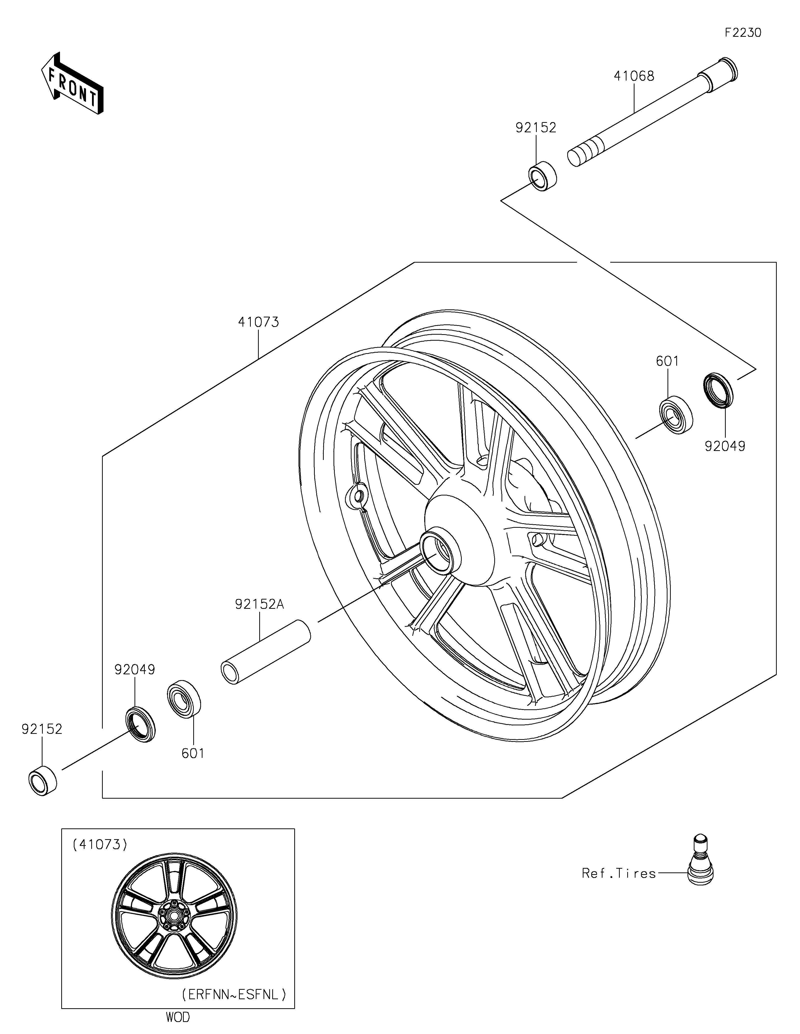 Front Wheel Despieces