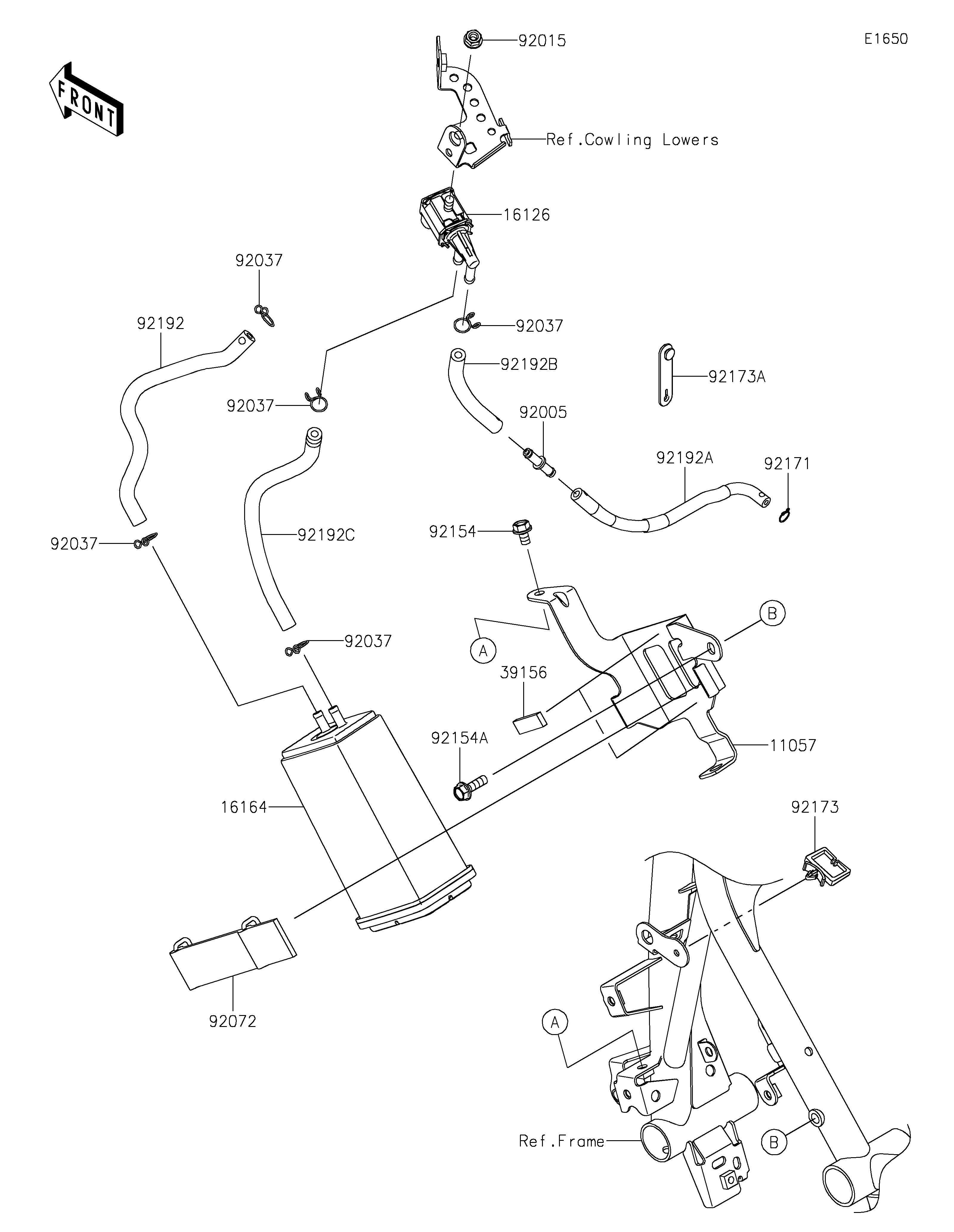 Fuel Evaporative System(CA) Exploded diagrams