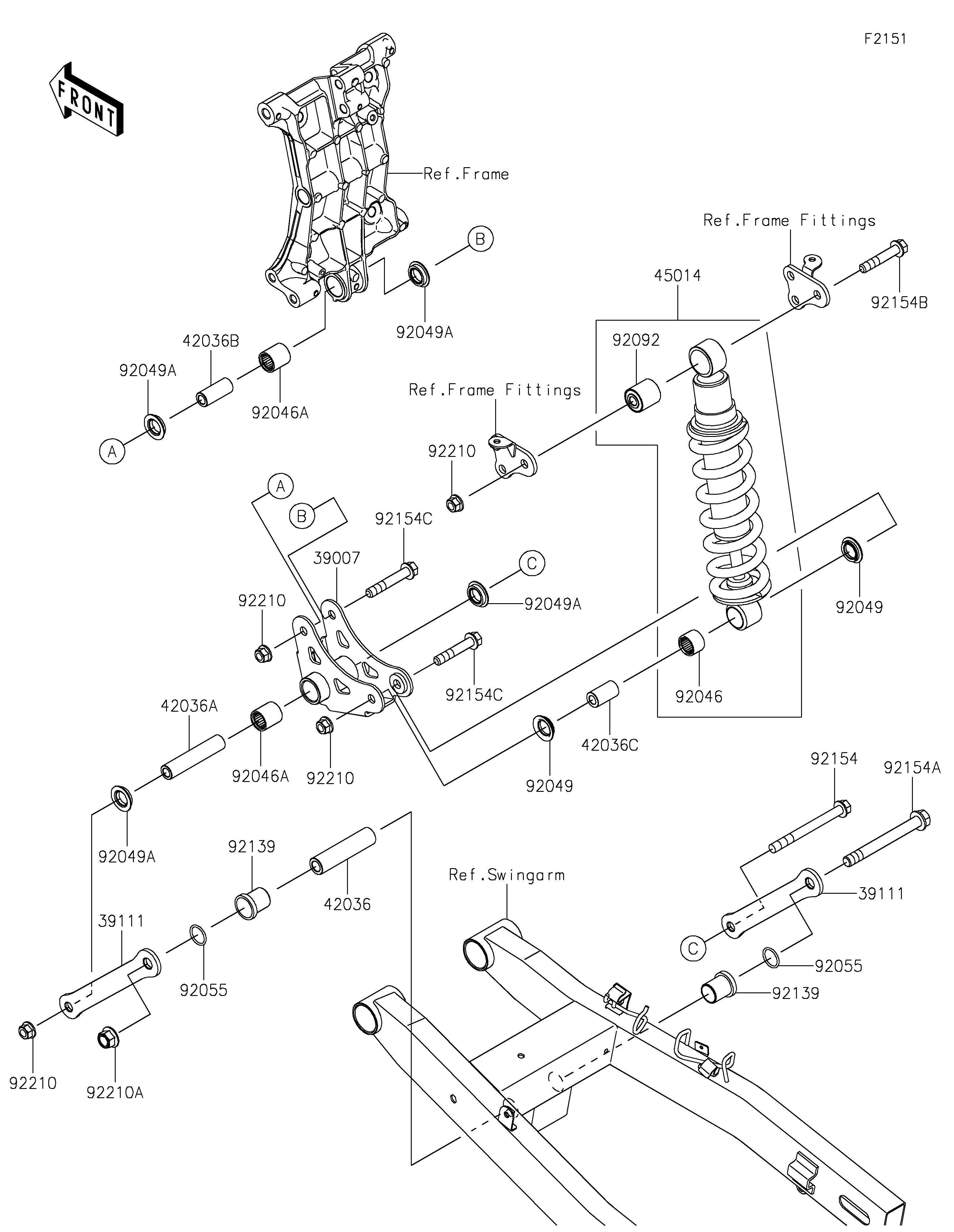 Suspension/Shock Absorber ภาพแยกชิ้นส่วน