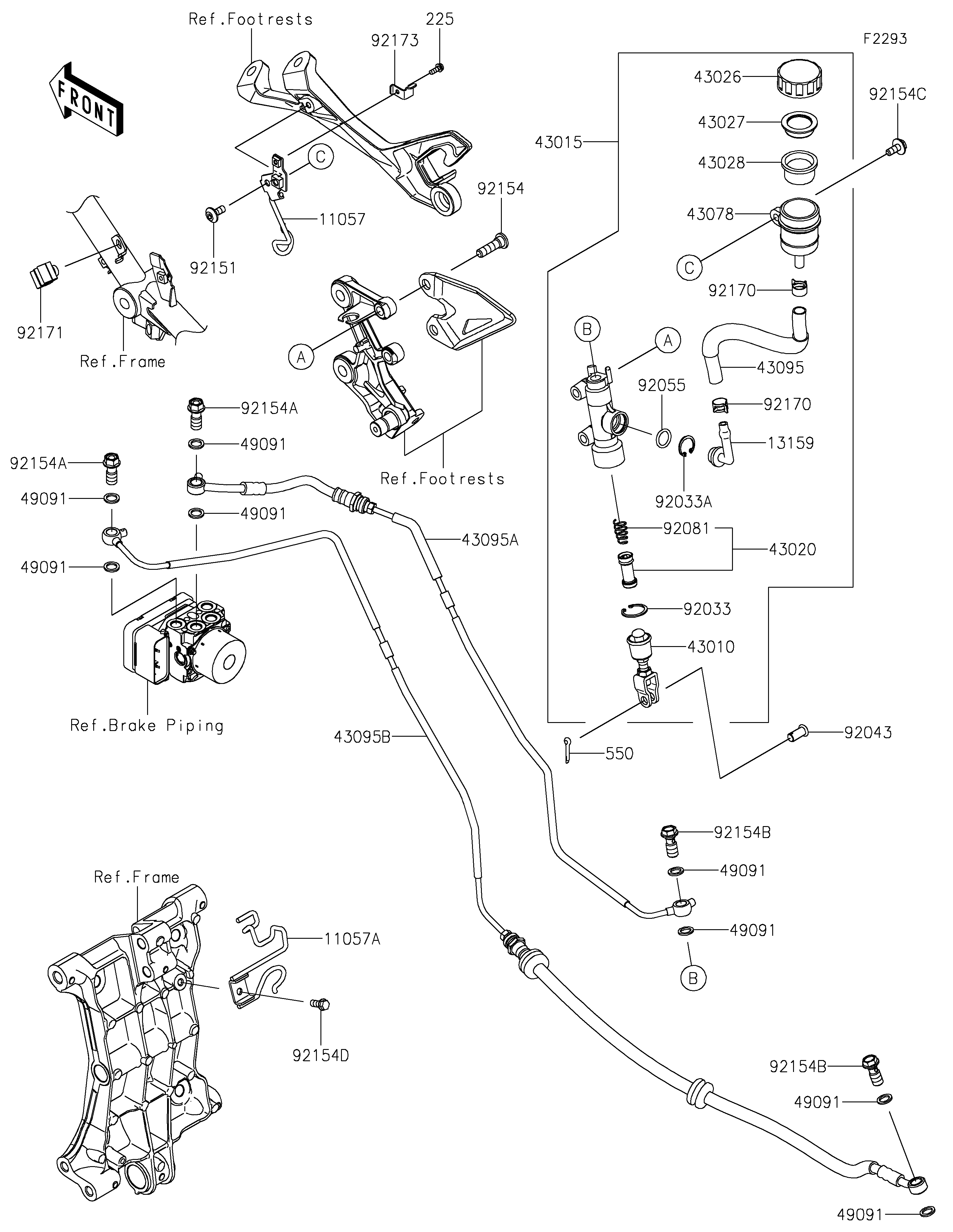 Rear Master Cylinder Despieces