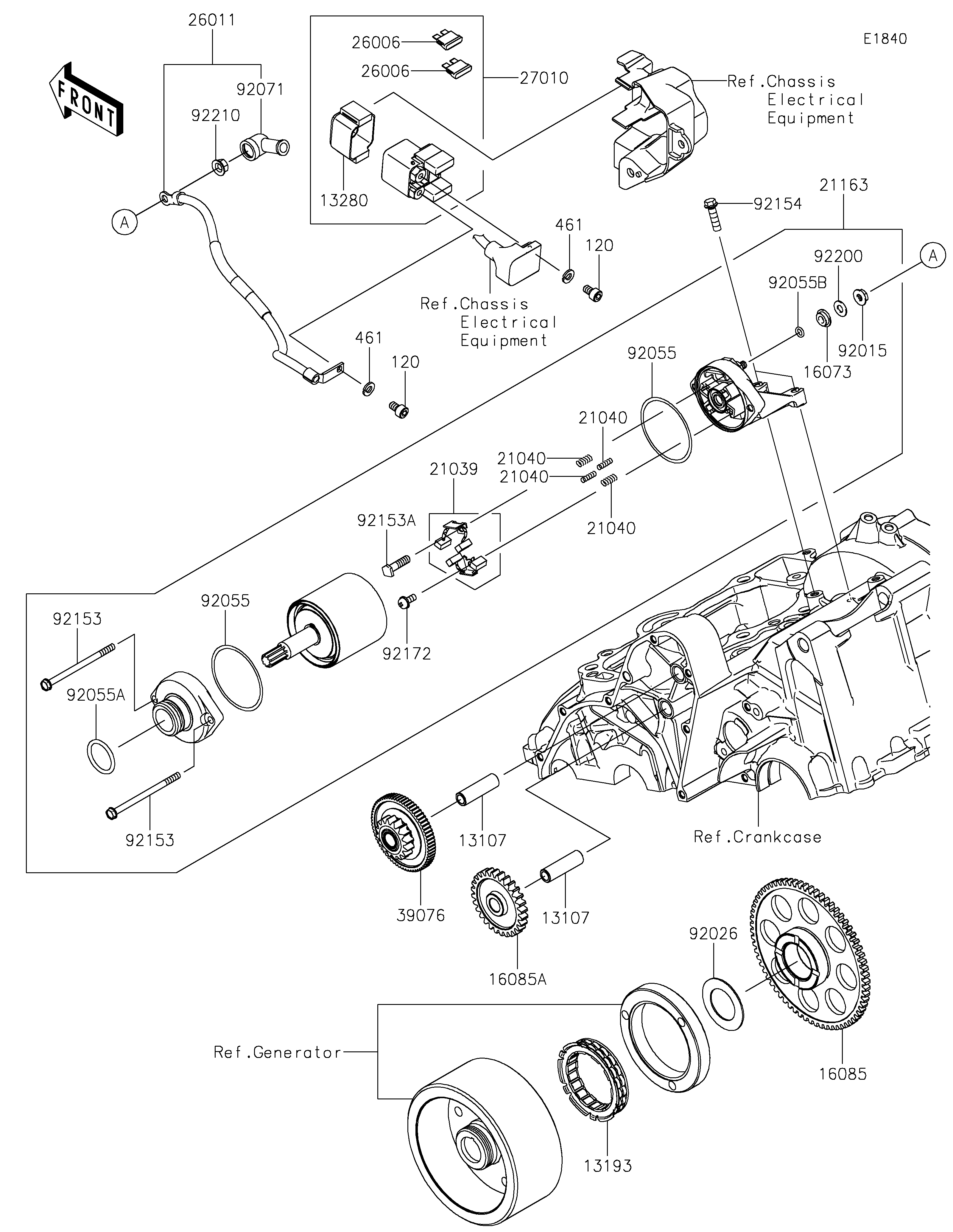 Starter Motor ภาพแยกชิ้นส่วน