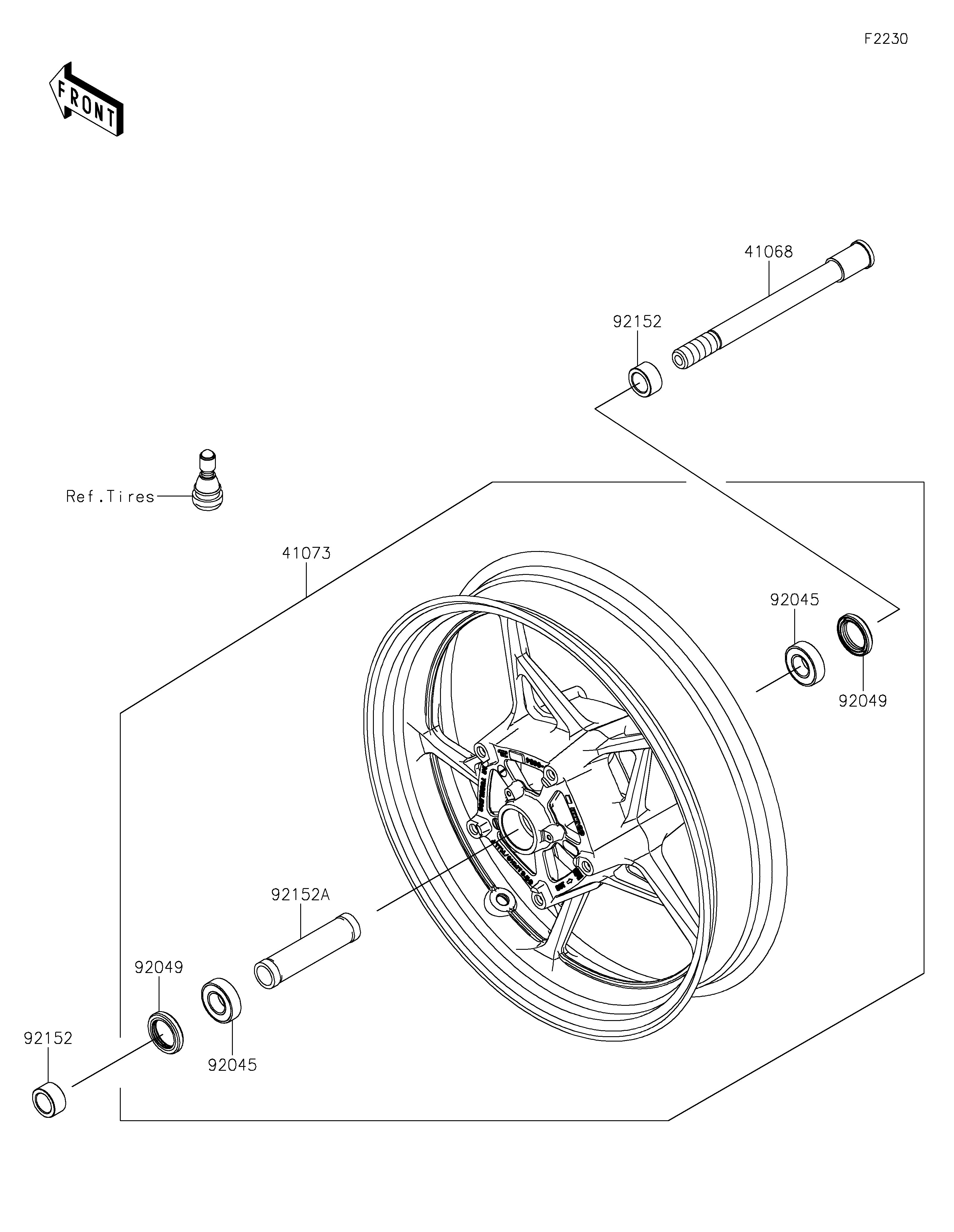 Front Wheel Exploded diagrams