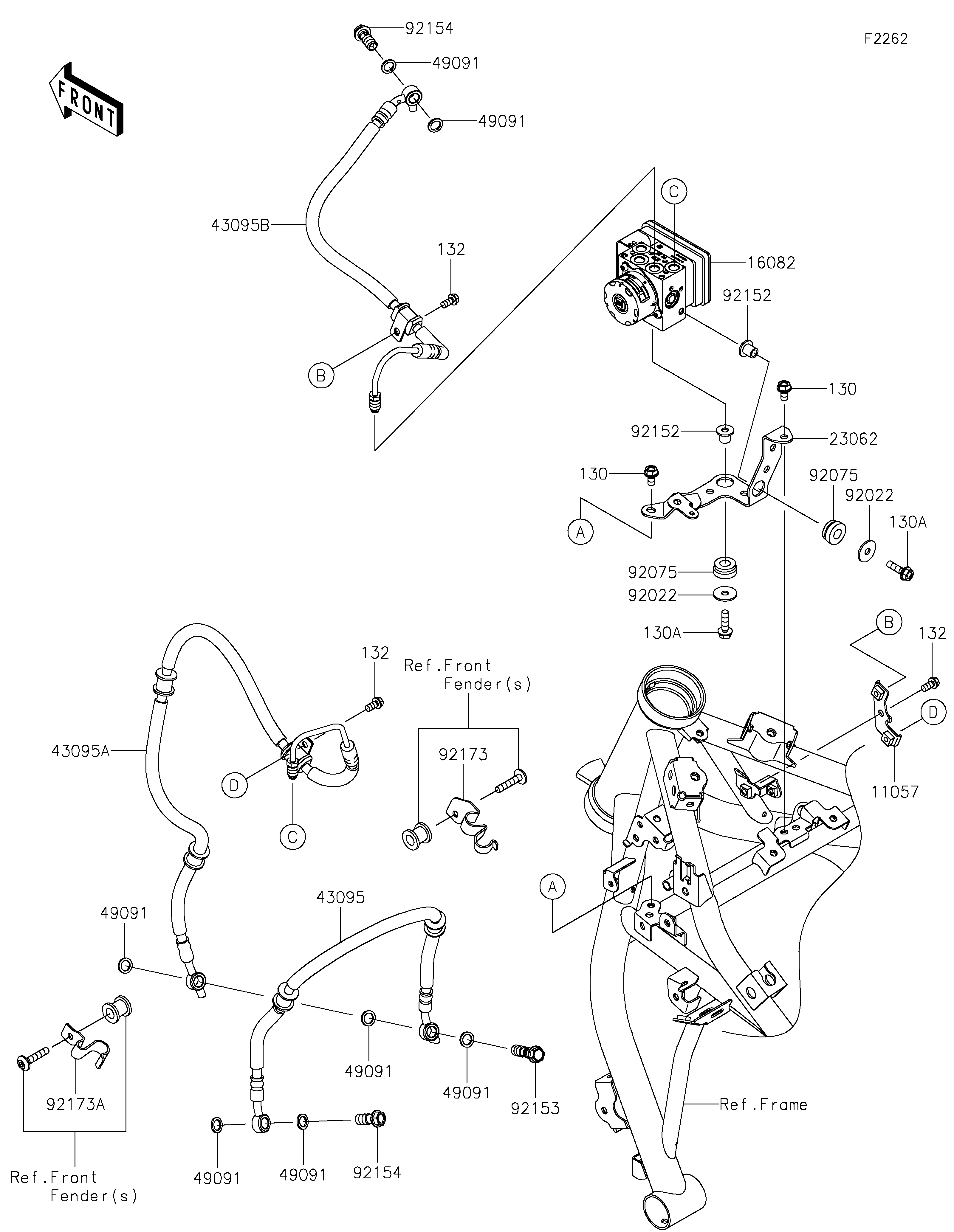 Brake Piping Sơ đồ tách chi tiết