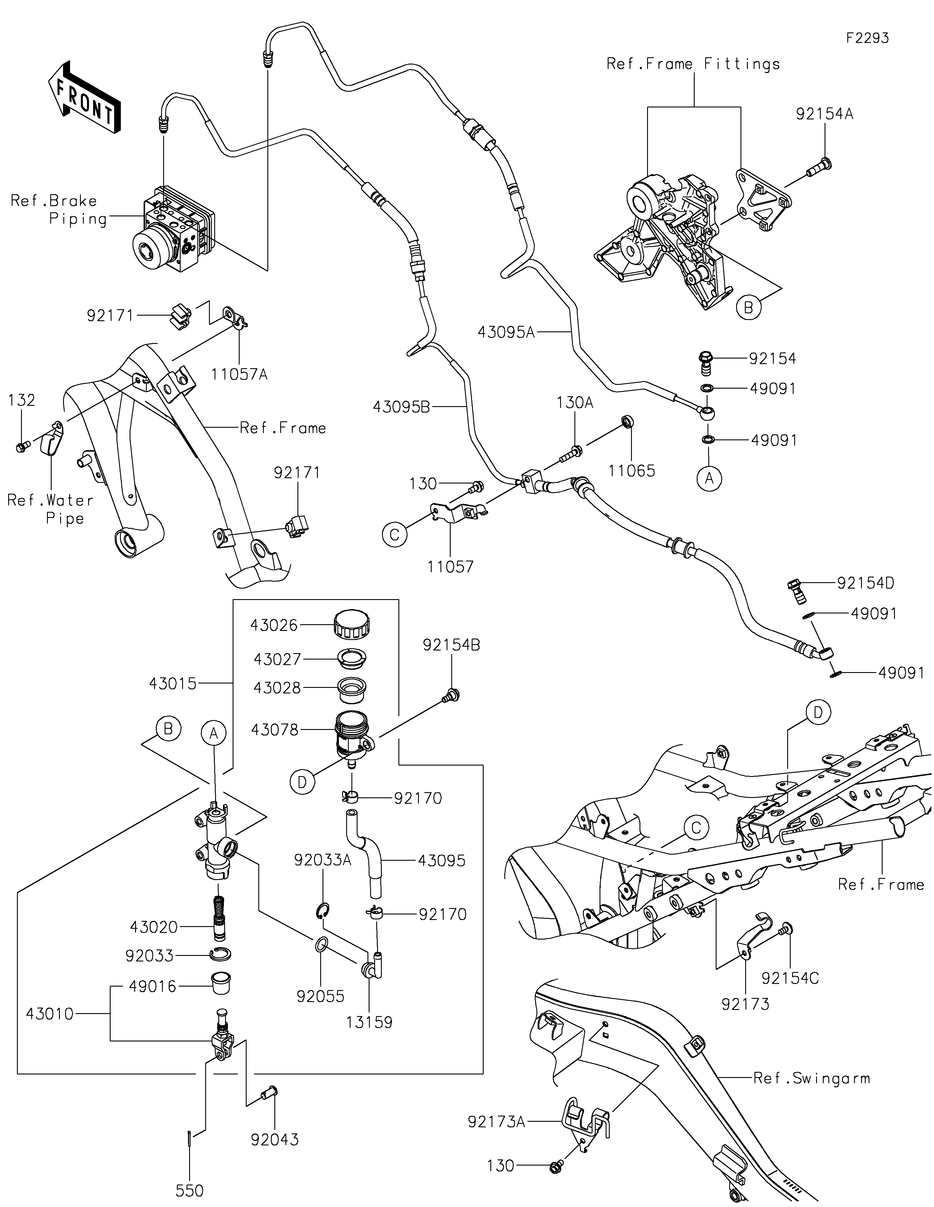 Rear Master Cylinder ภาพแยกชิ้นส่วน