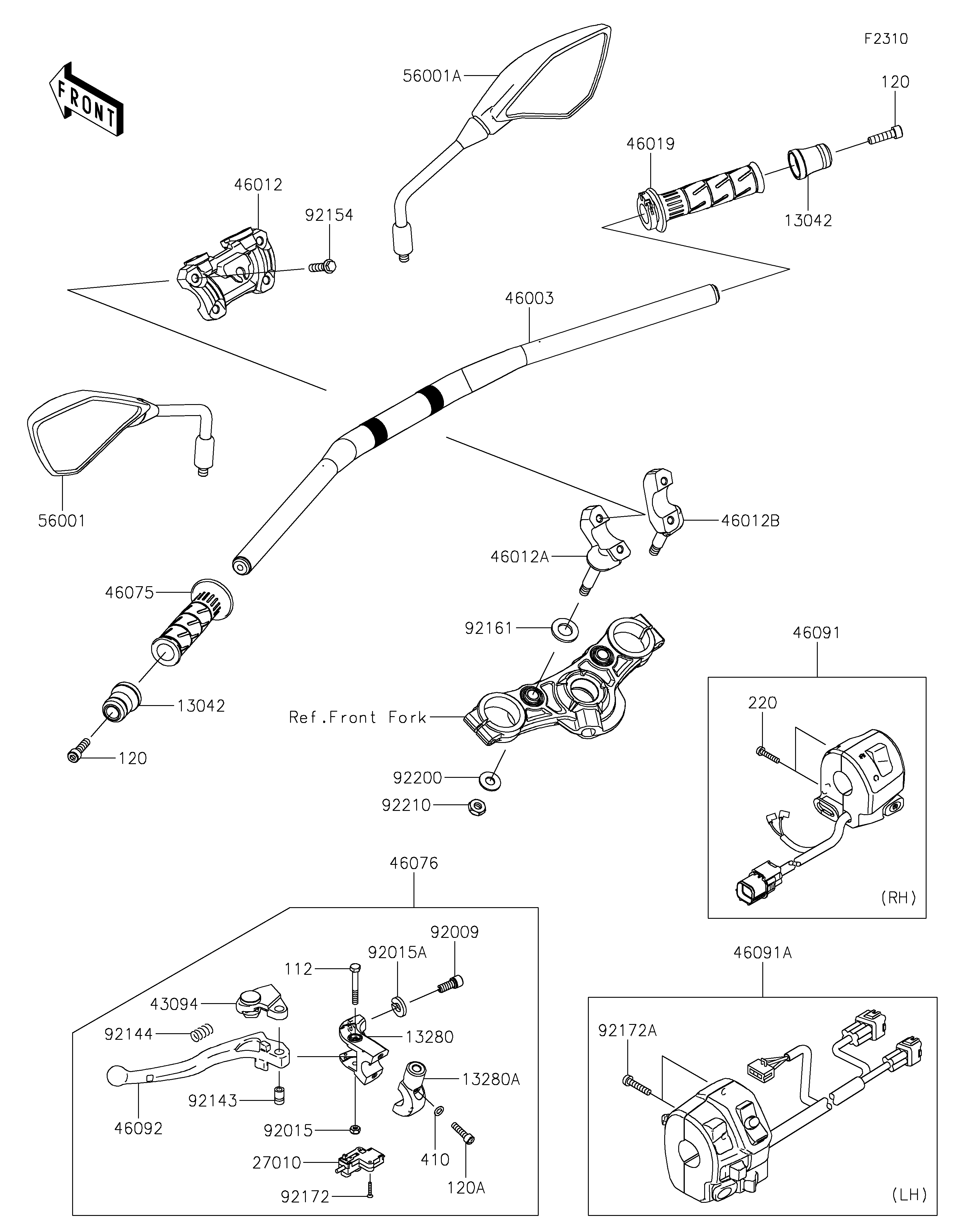 Handlebar 爆炸图