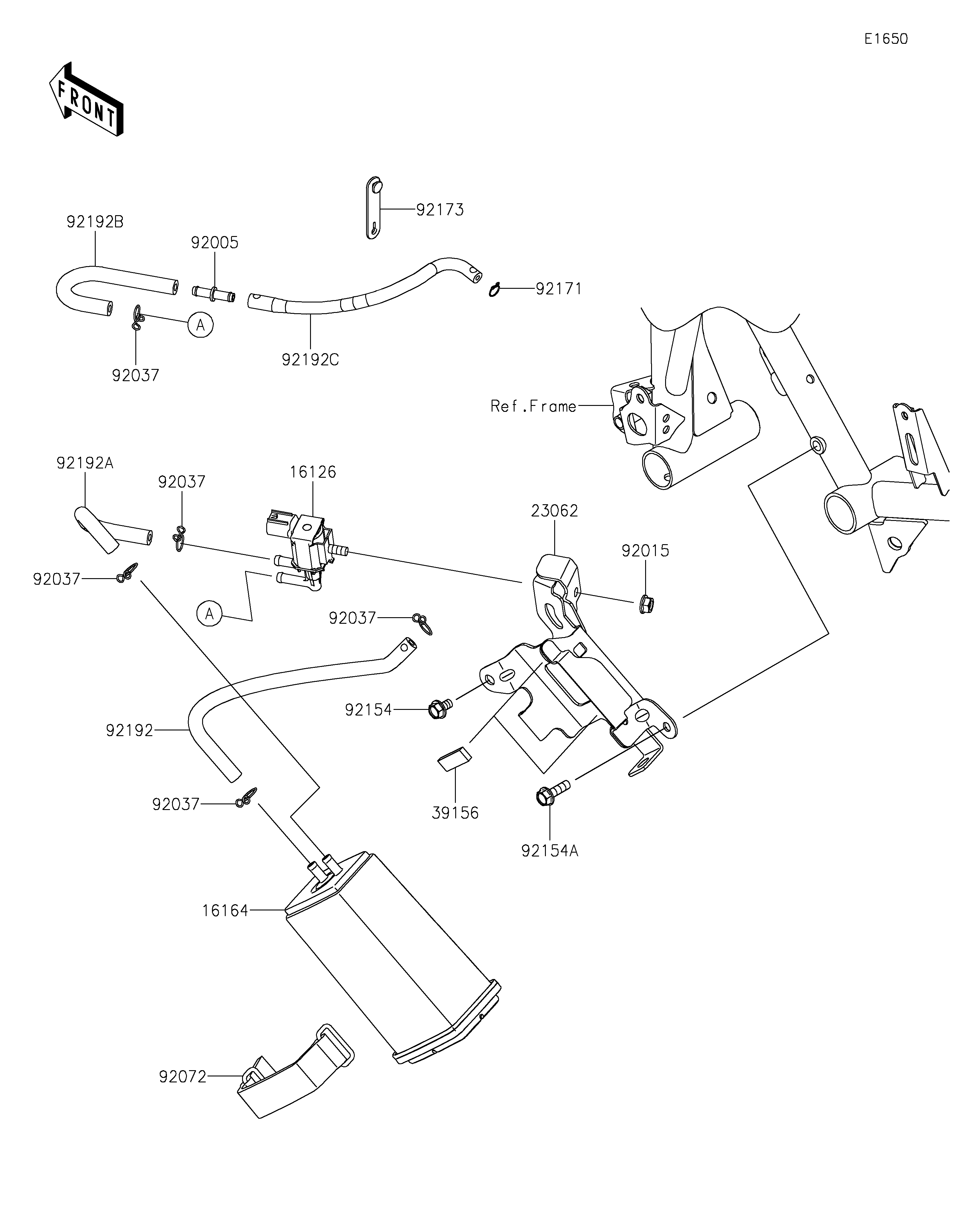 Fuel Evaporative System(CA) Exploded diagrams