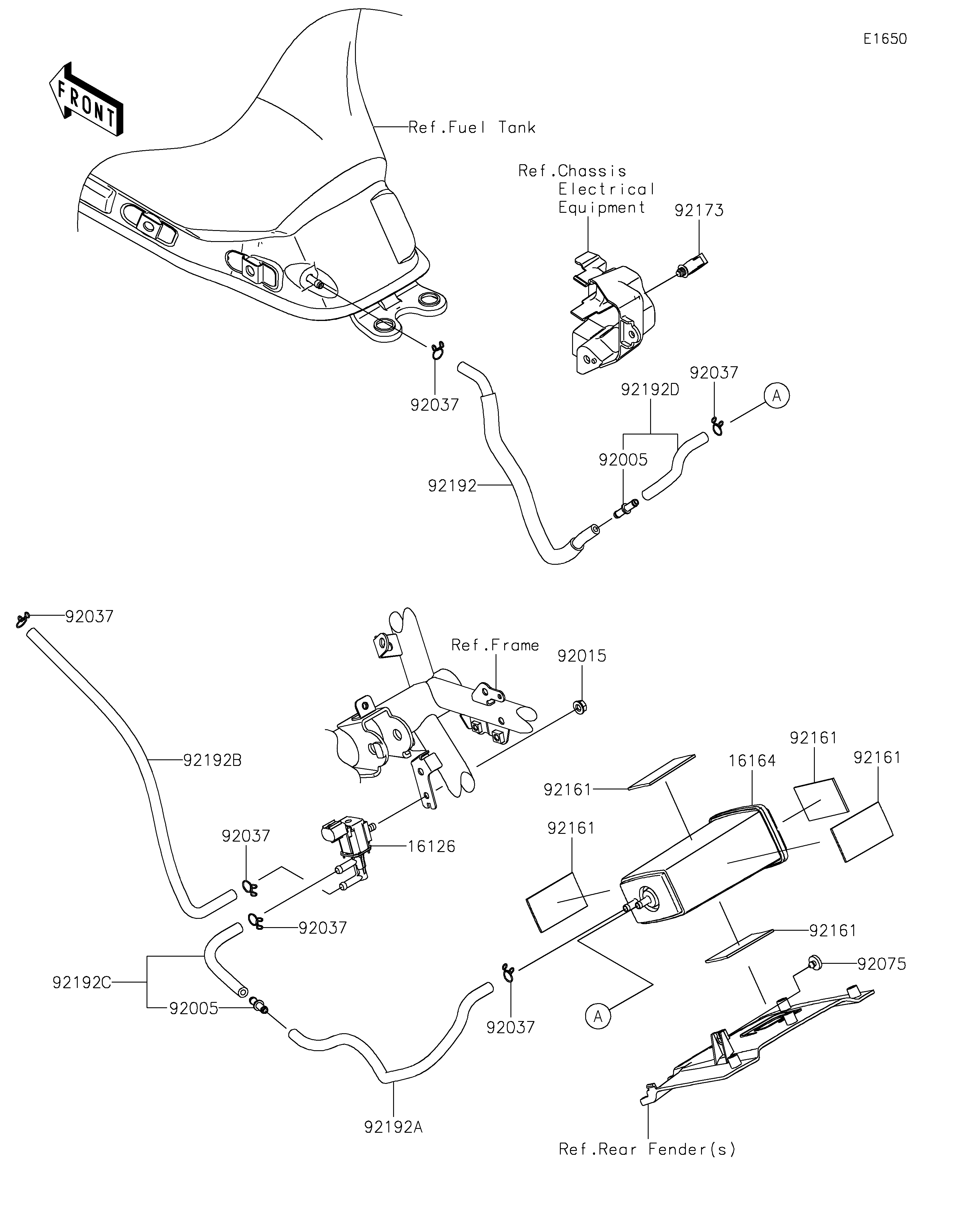 Fuel Evaporative System(CA) Vistas explodidas
