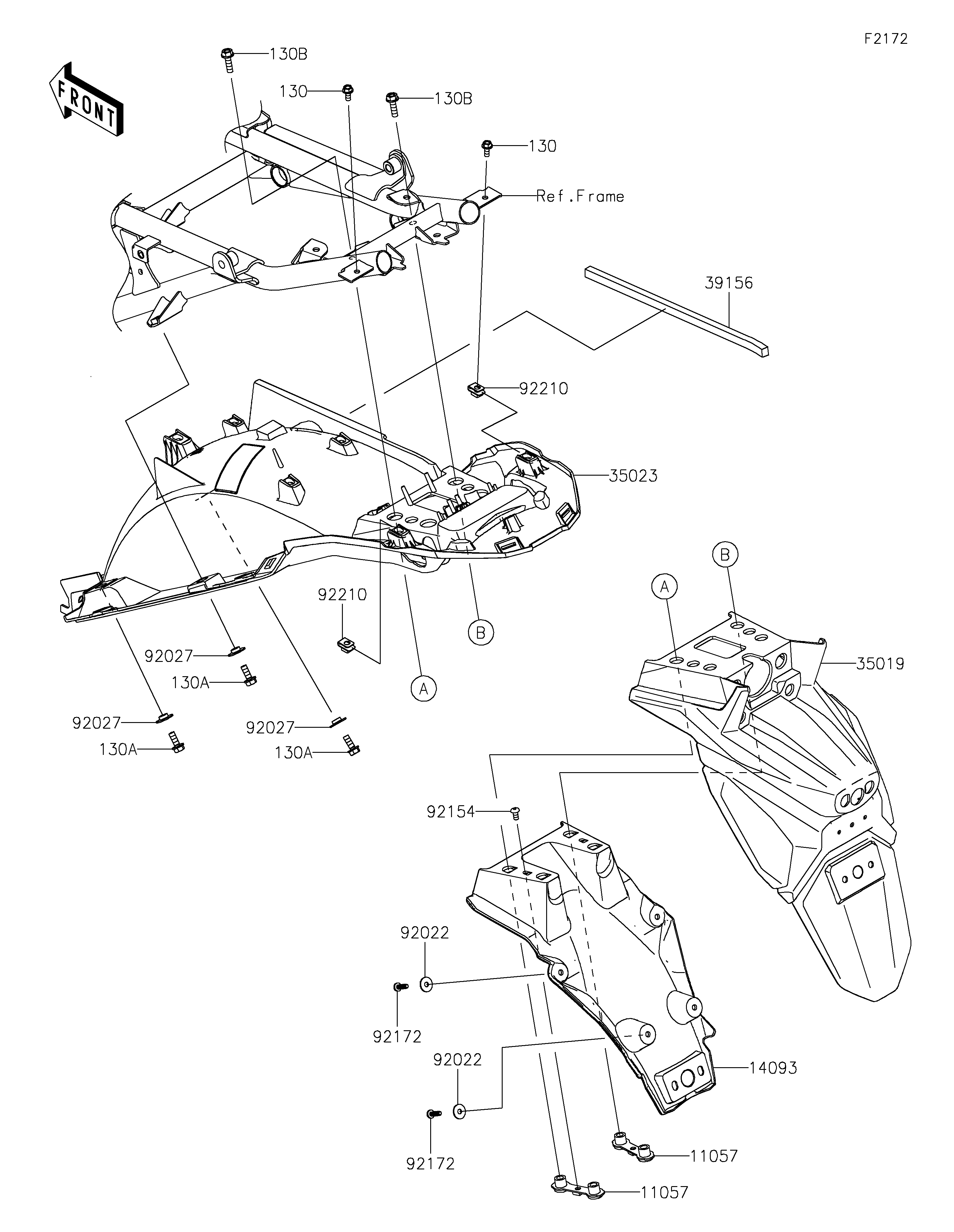 Rear Fender(s) ภาพแยกชิ้นส่วน