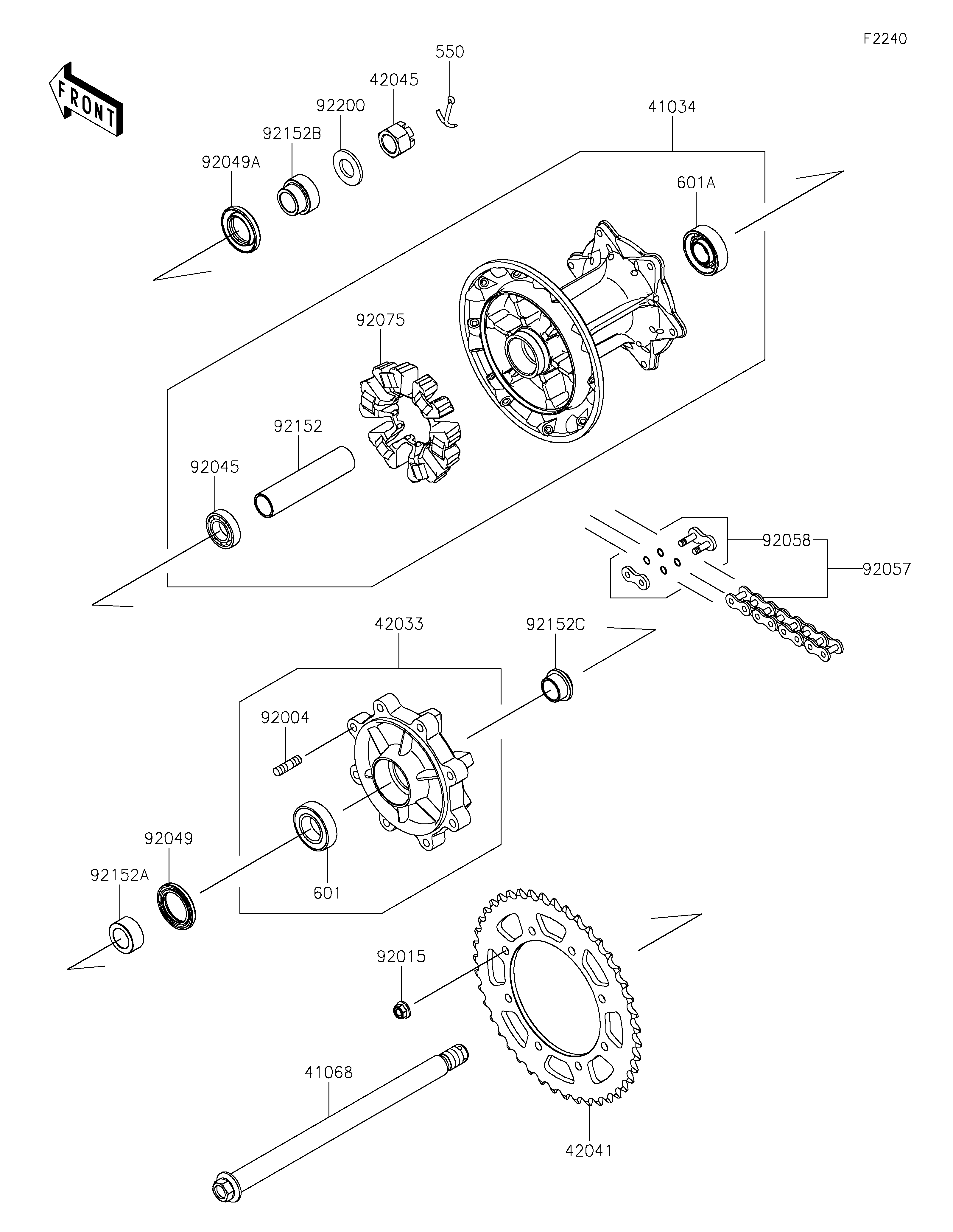 Rear Hub ภาพแยกชิ้นส่วน