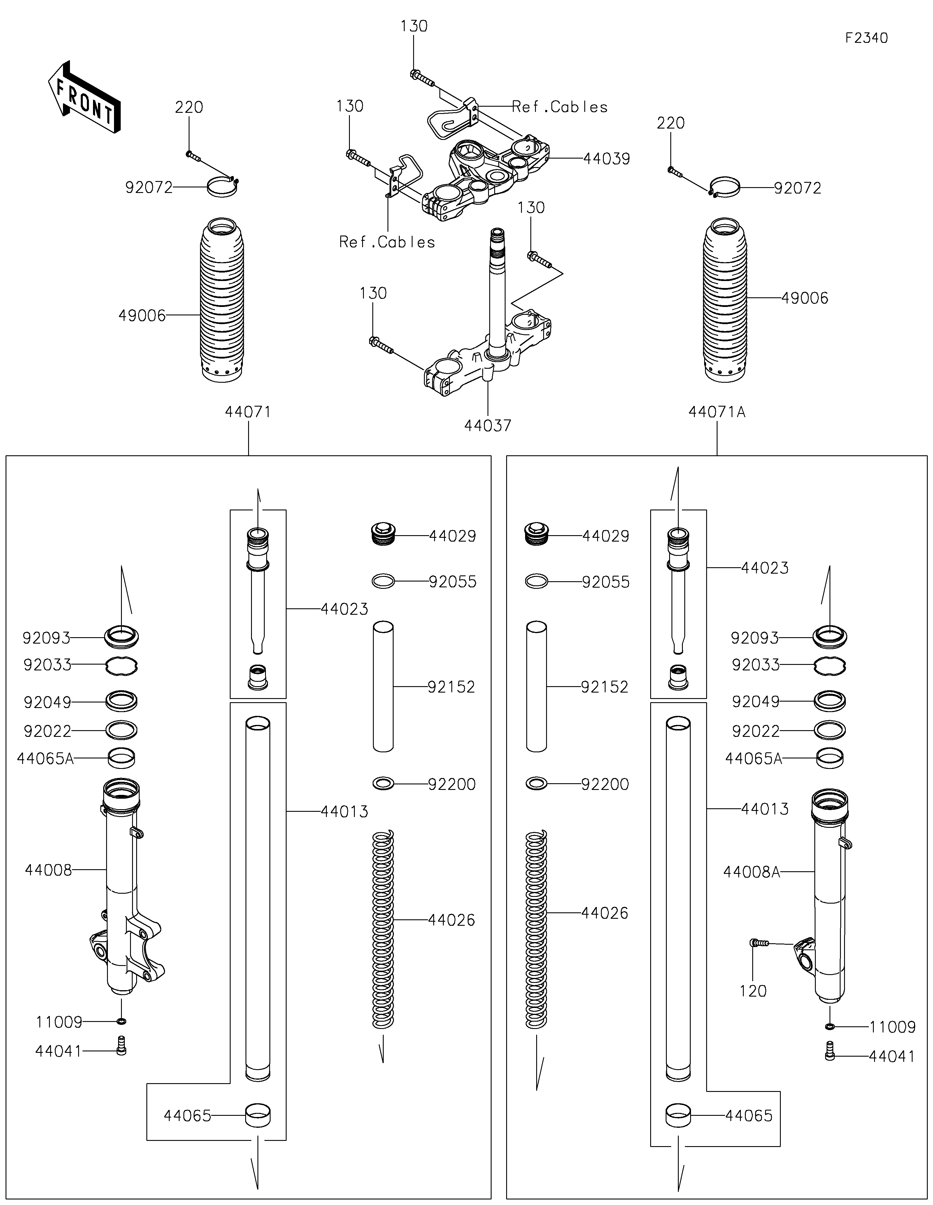 Front Fork Despieces