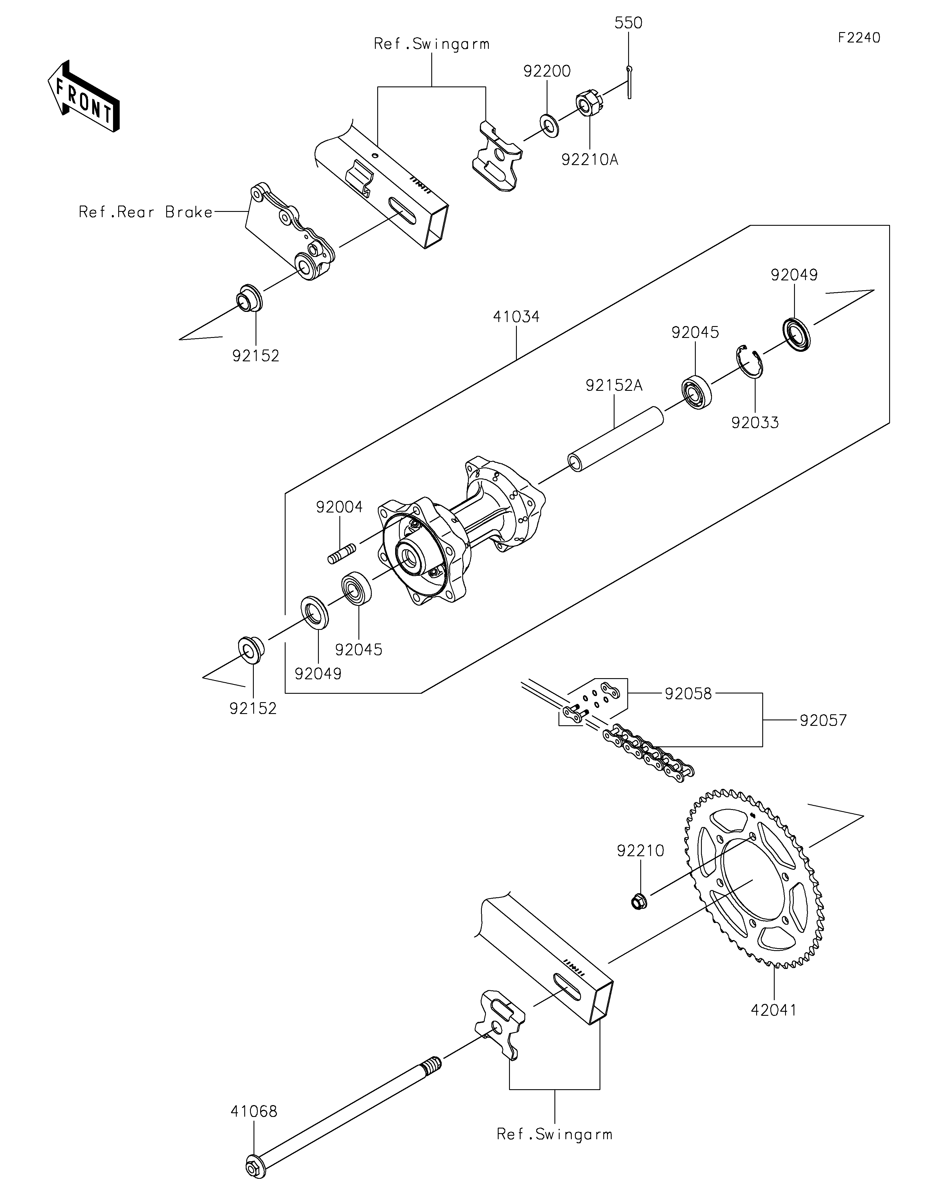 Rear Hub ภาพแยกชิ้นส่วน