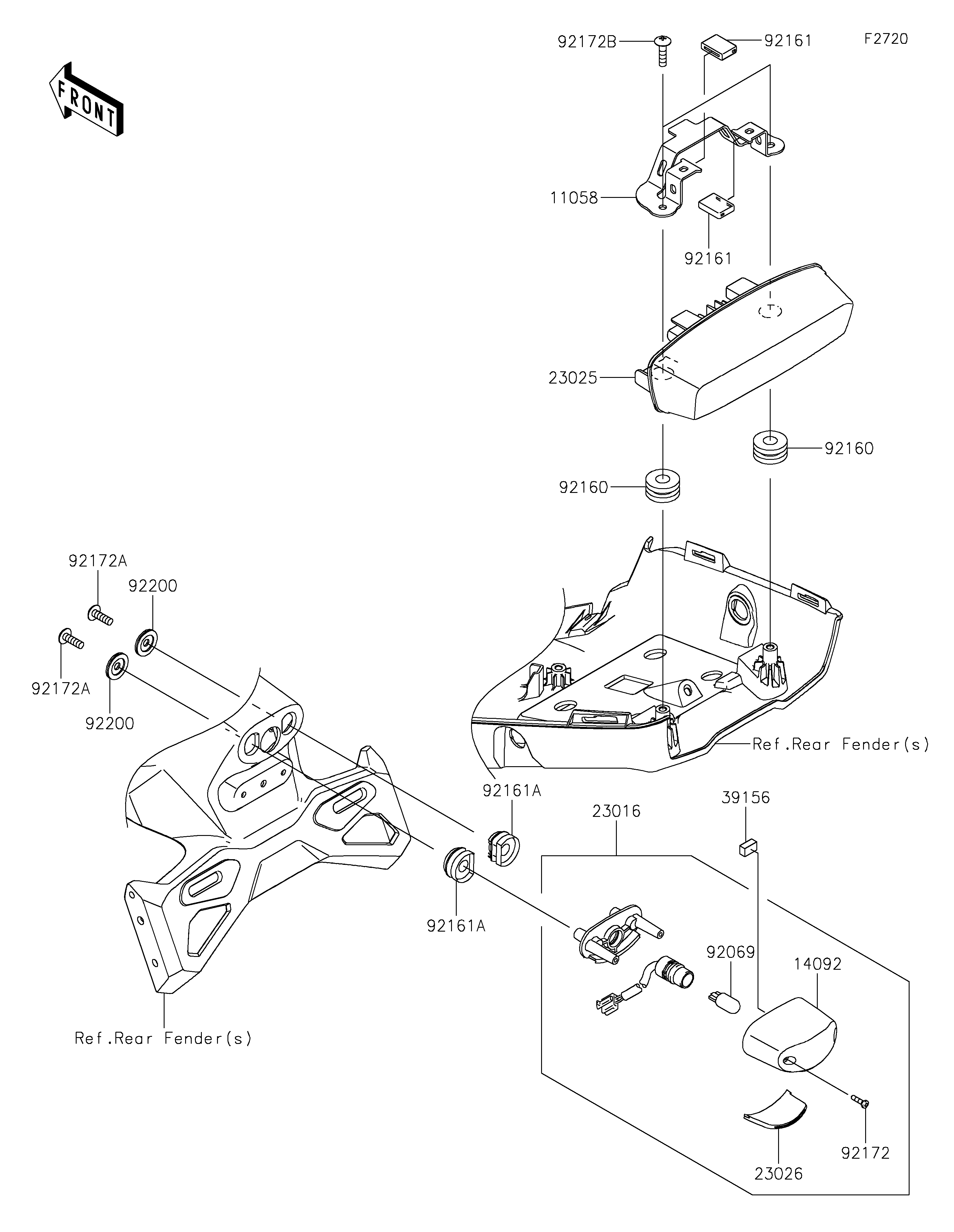 Taillight(s) Diagram terurai