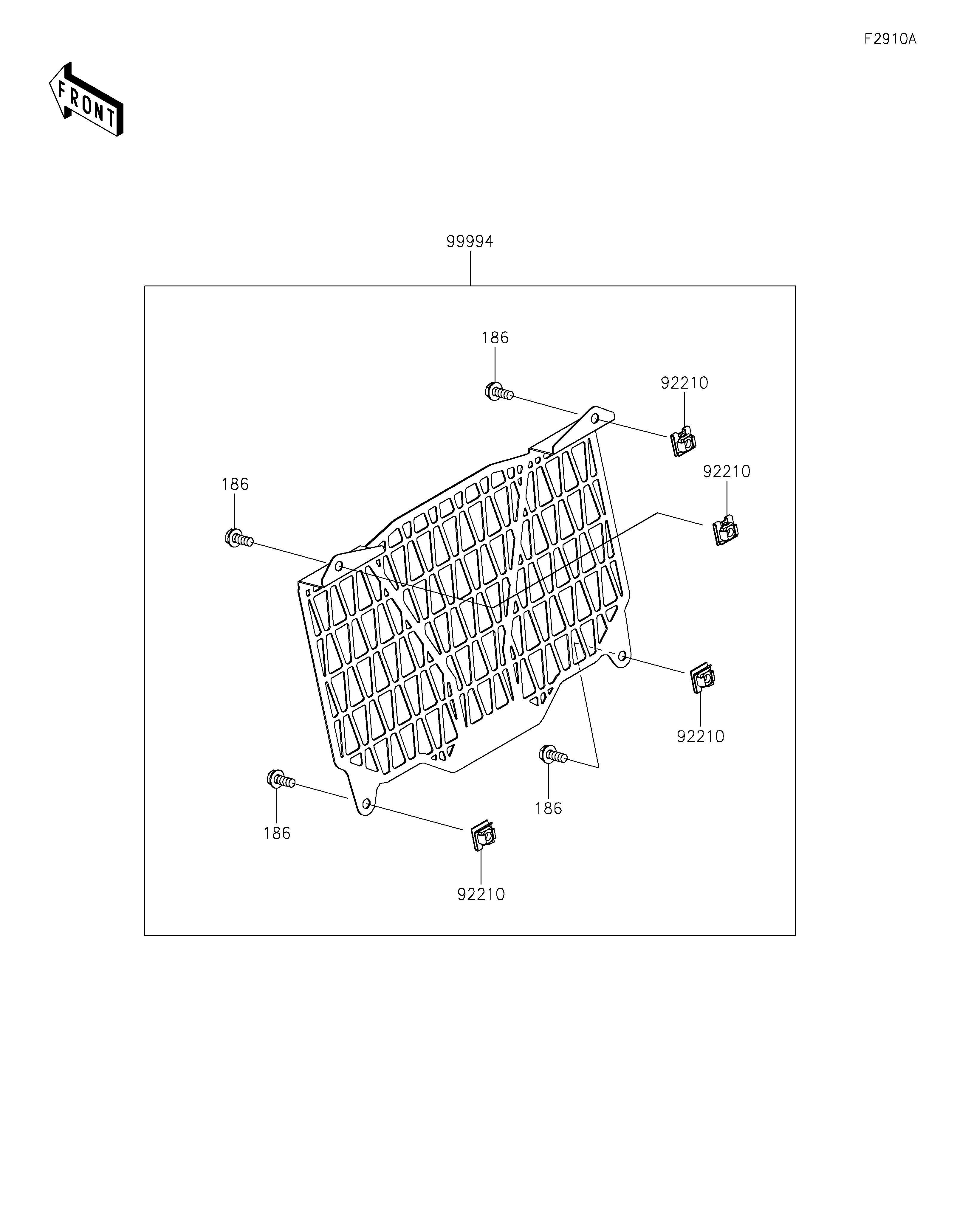 Accessory(Radiator Screen) ภาพแยกชิ้นส่วน