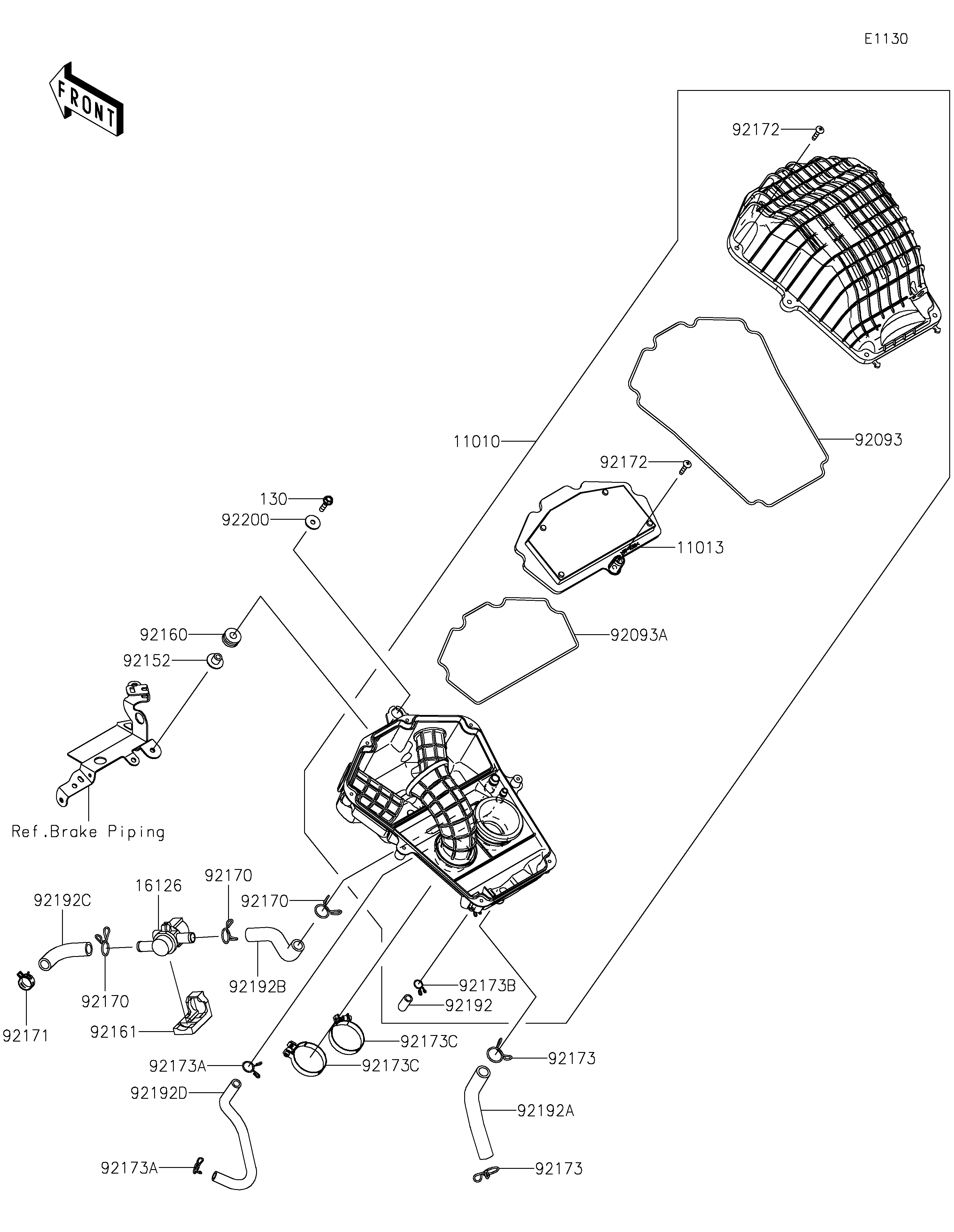 Air Cleaner Diagram terurai
