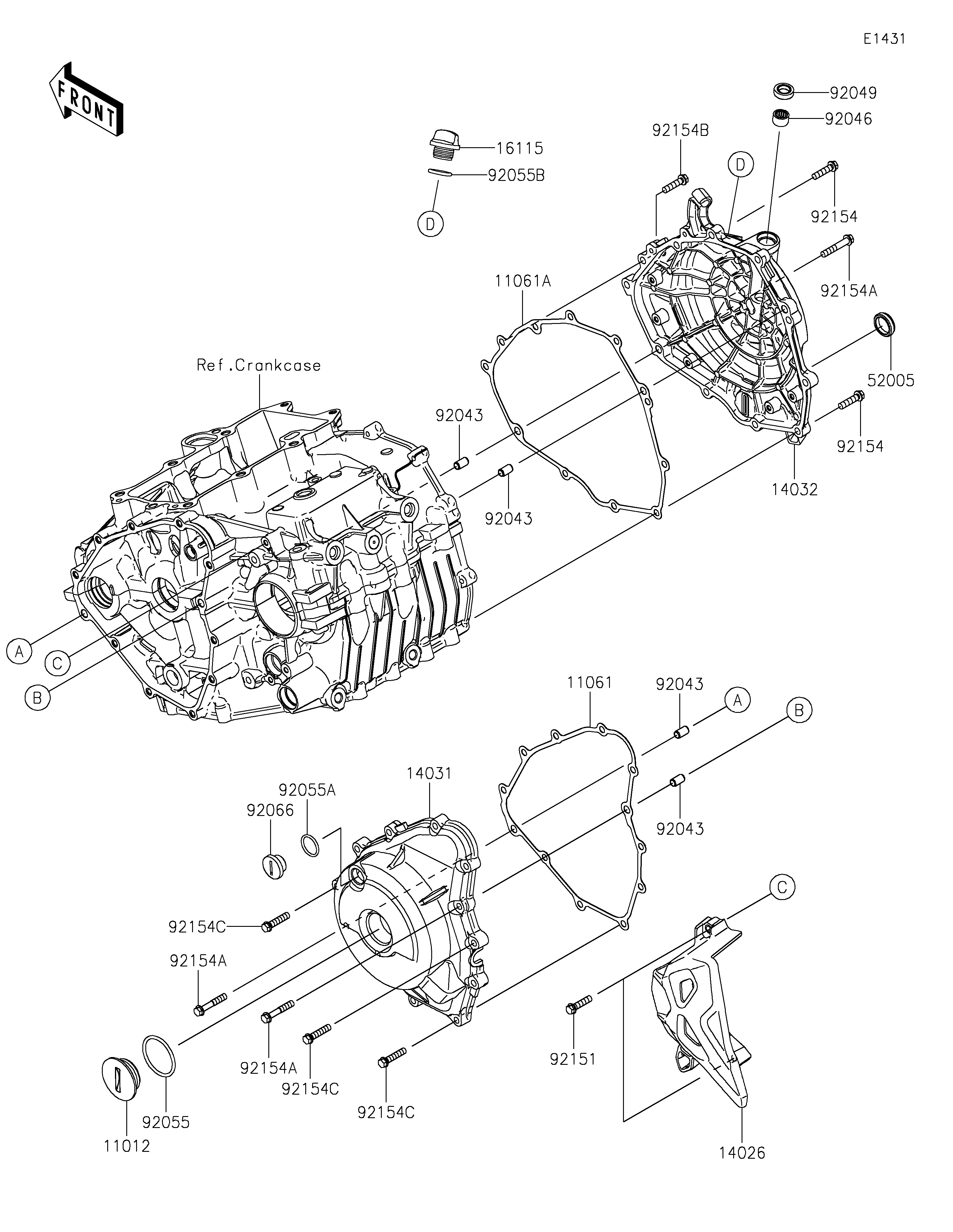 Engine Cover(s) Diagram terurai