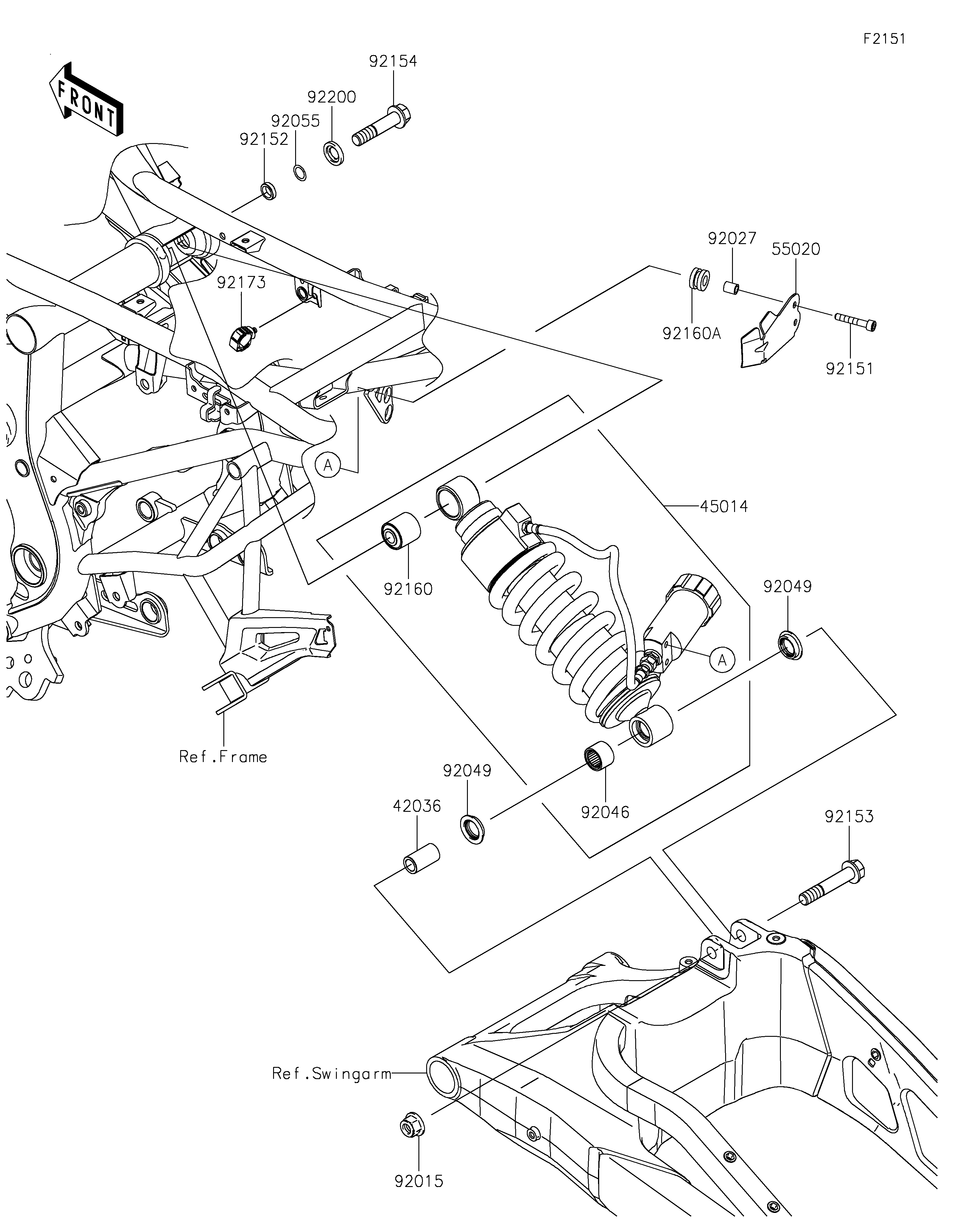 Suspension/Shock Absorber Vistas explodidas