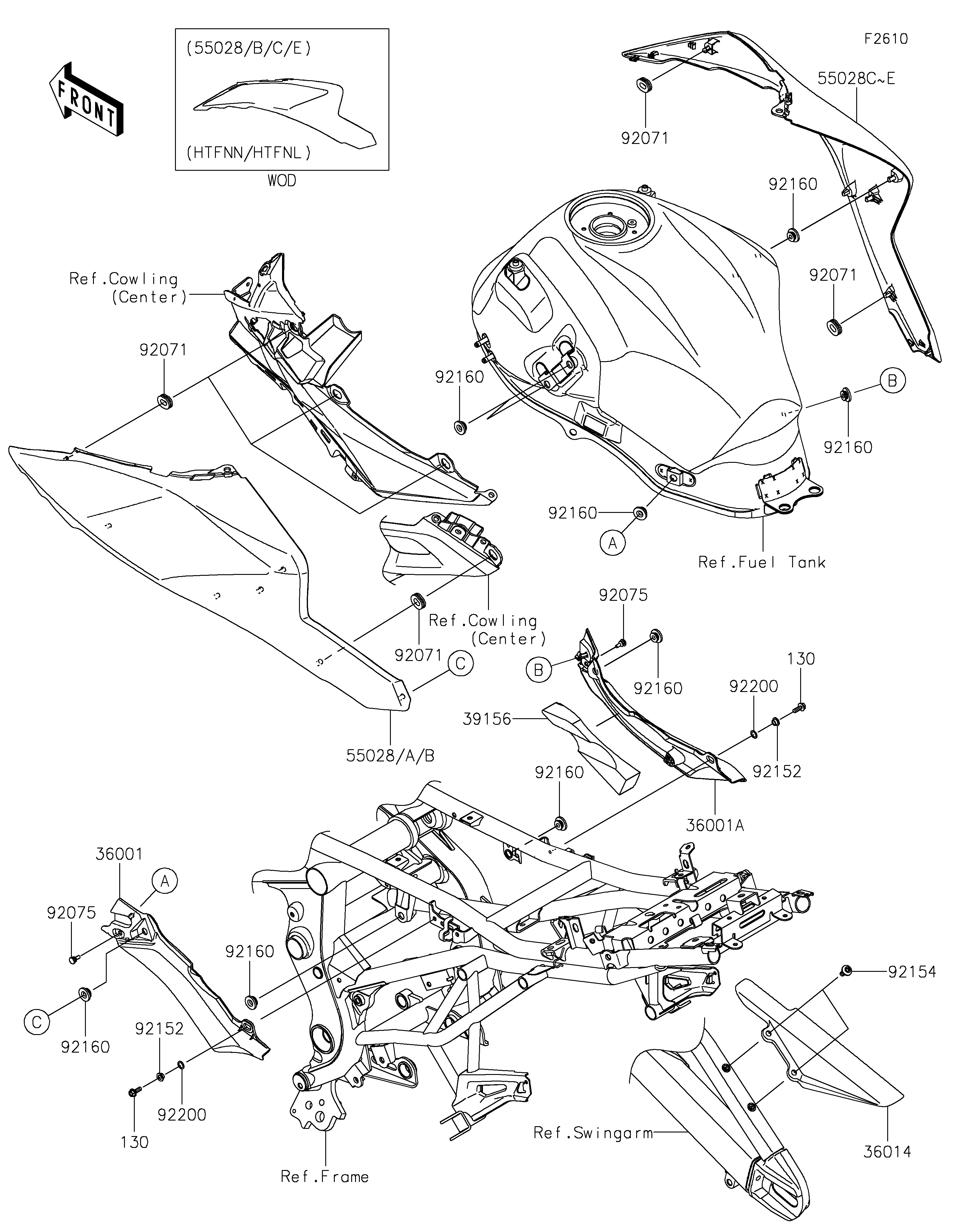 Side Covers/Chain Cover Vistas explodidas