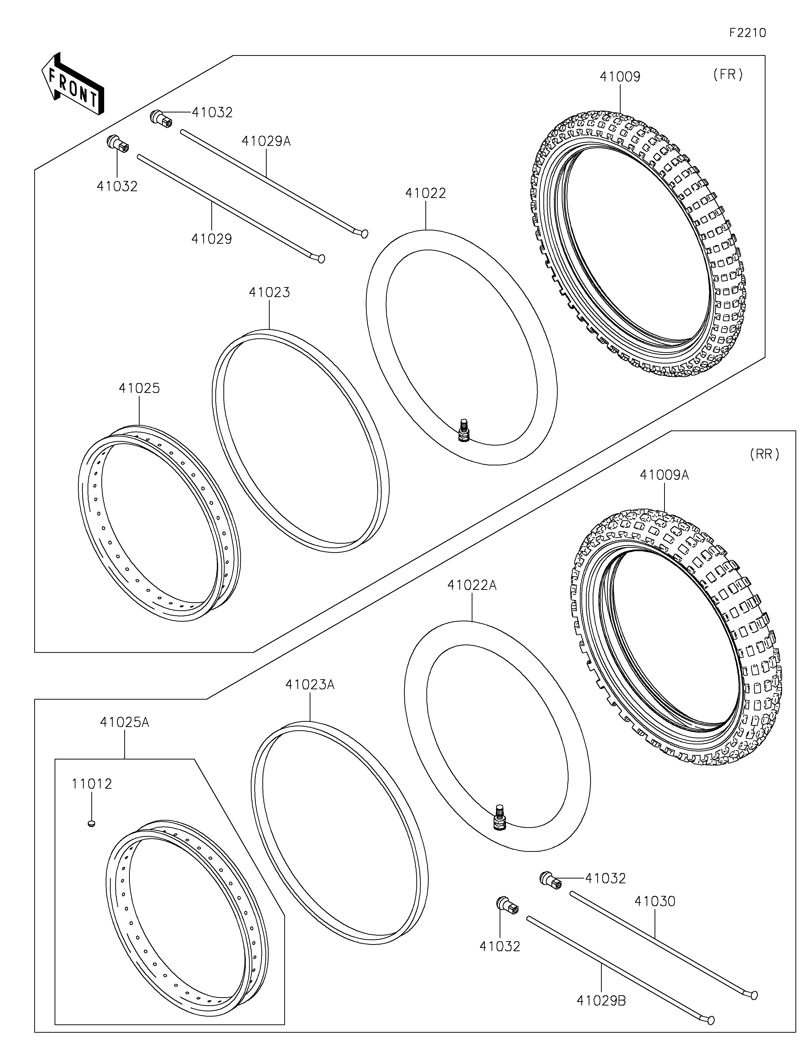 Wheels/Tires Sơ đồ tách chi tiết