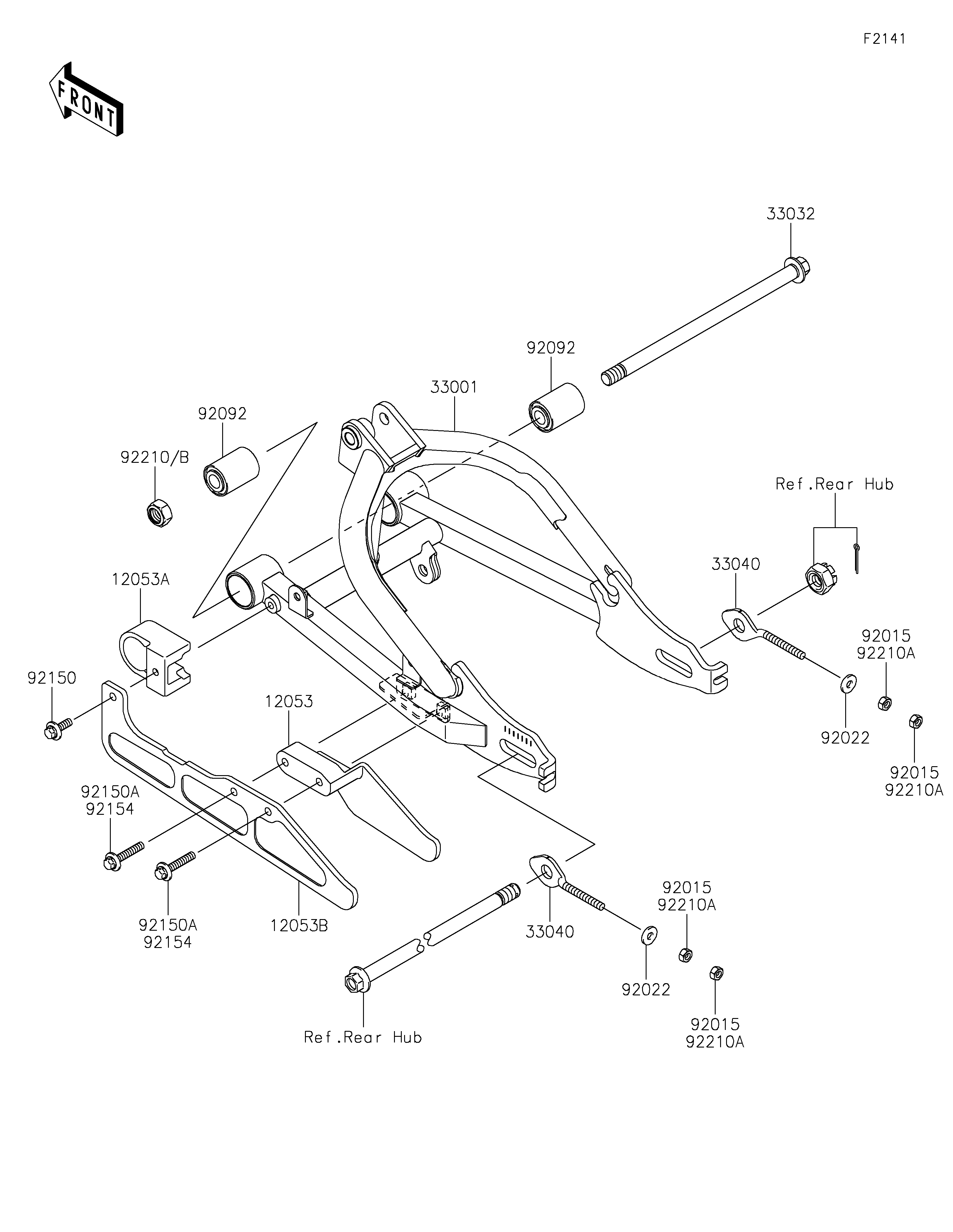 Swingarm Sơ đồ tách chi tiết