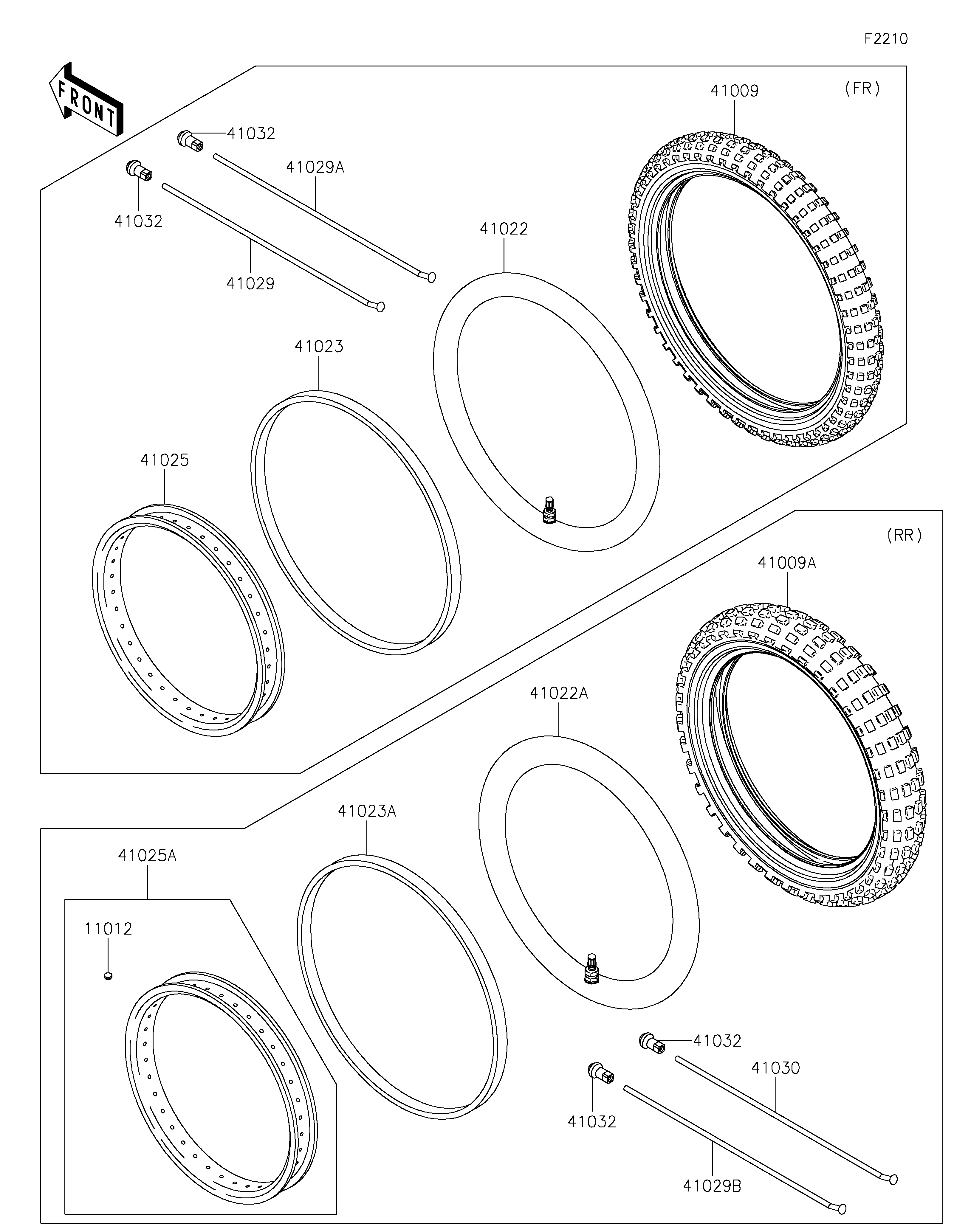 Wheels/Tires Sơ đồ tách chi tiết