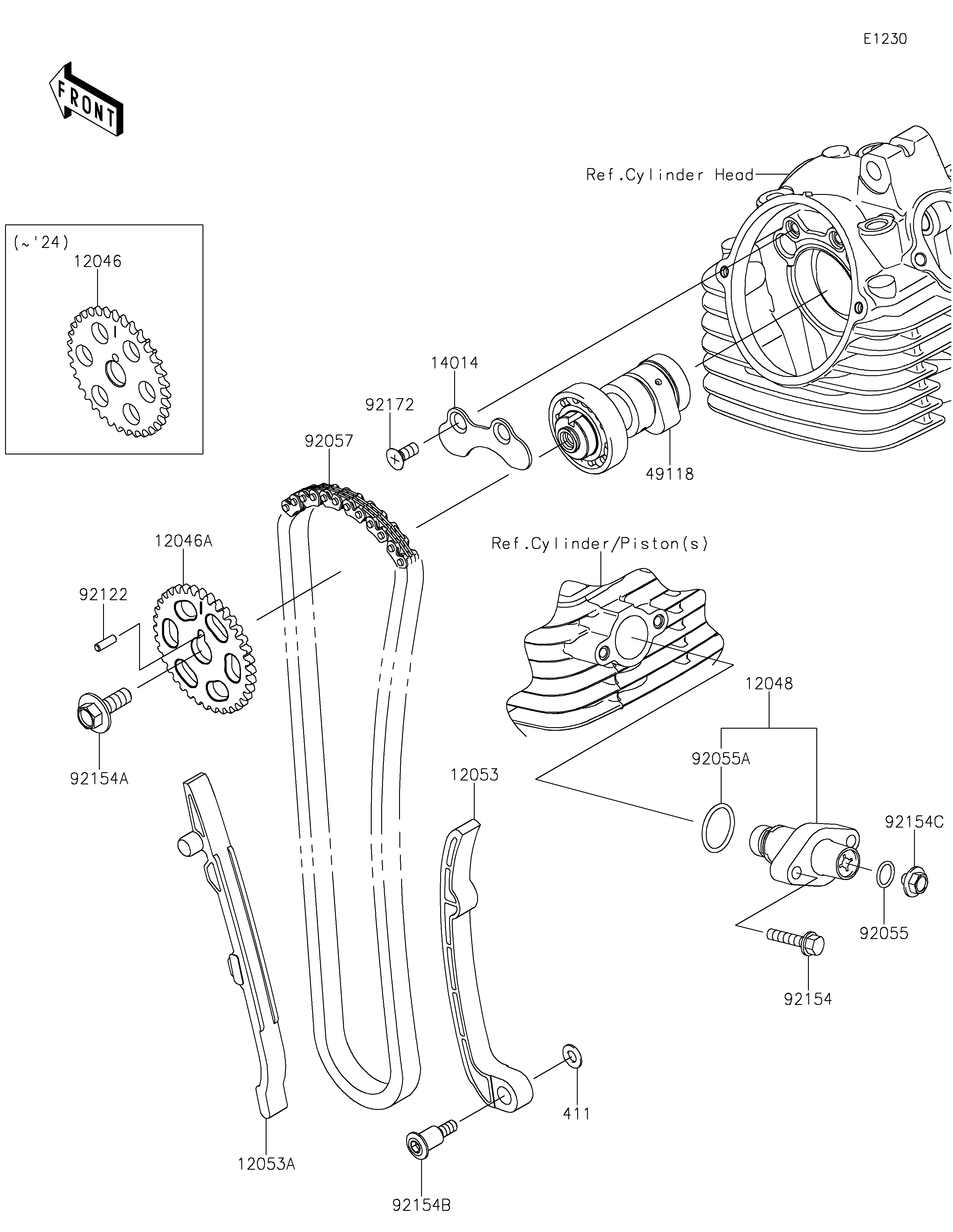 Camshaft(s)/Tensioner Despieces