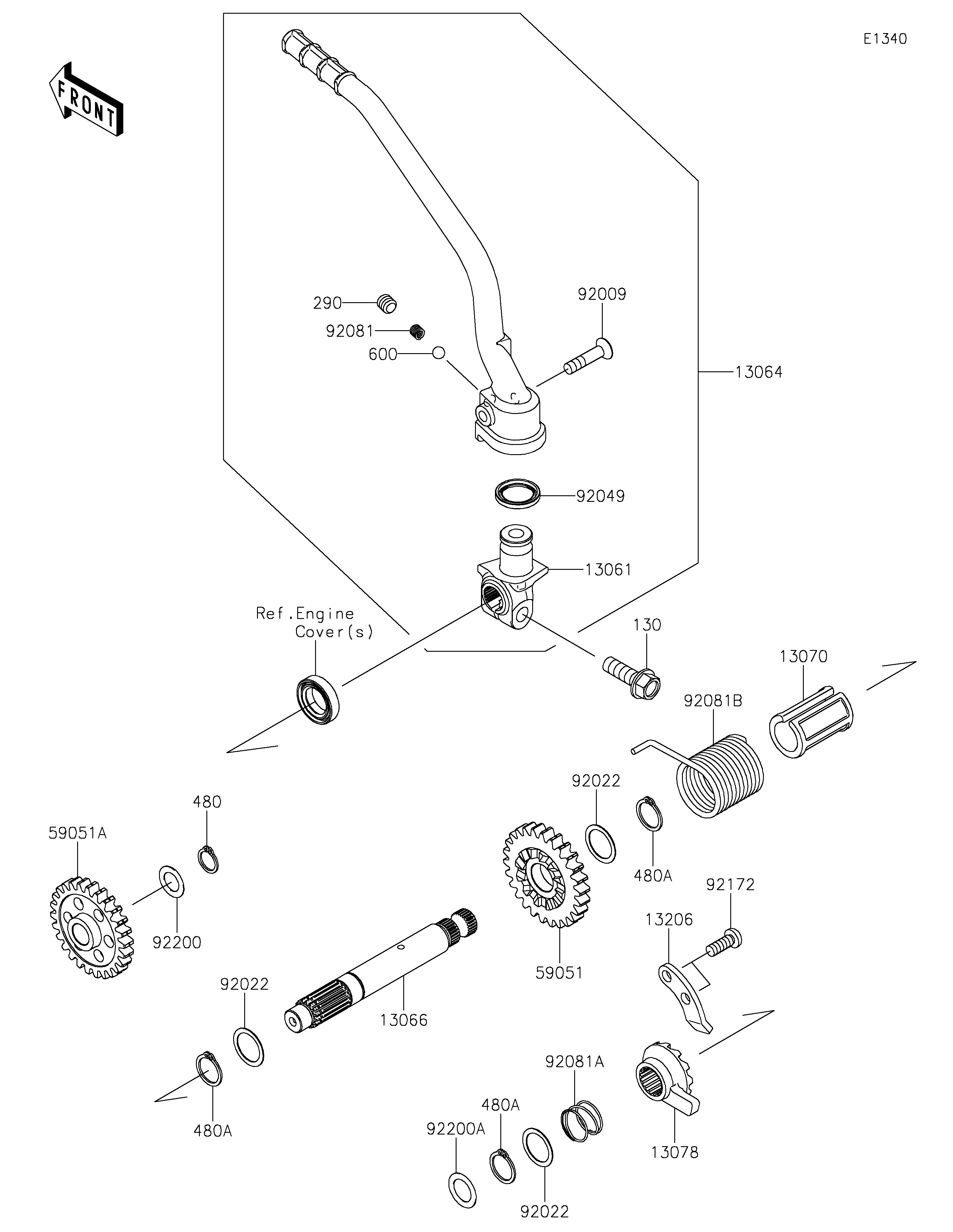 Kickstarter Mechanism ภาพแยกชิ้นส่วน