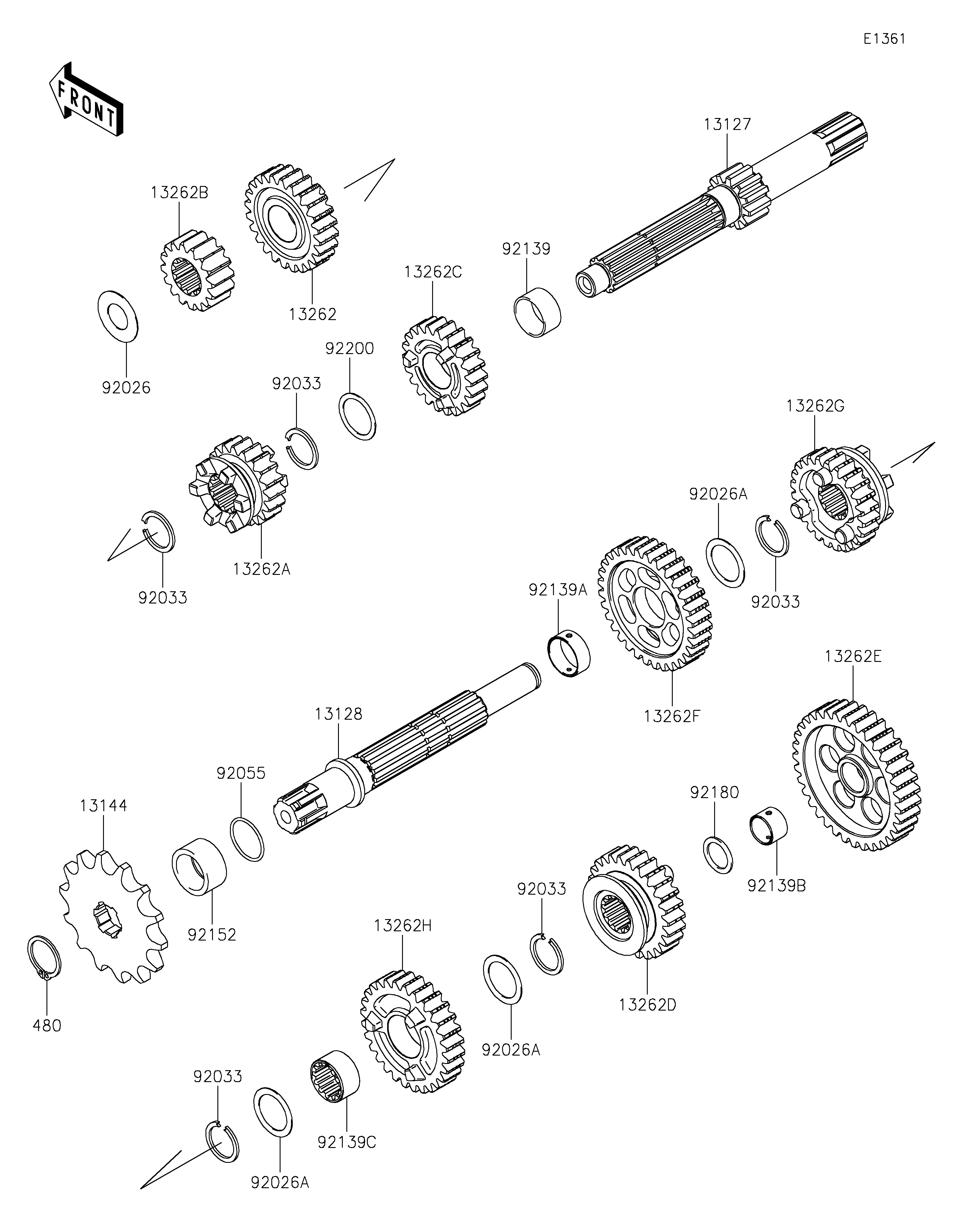 Transmission Sơ đồ tách chi tiết