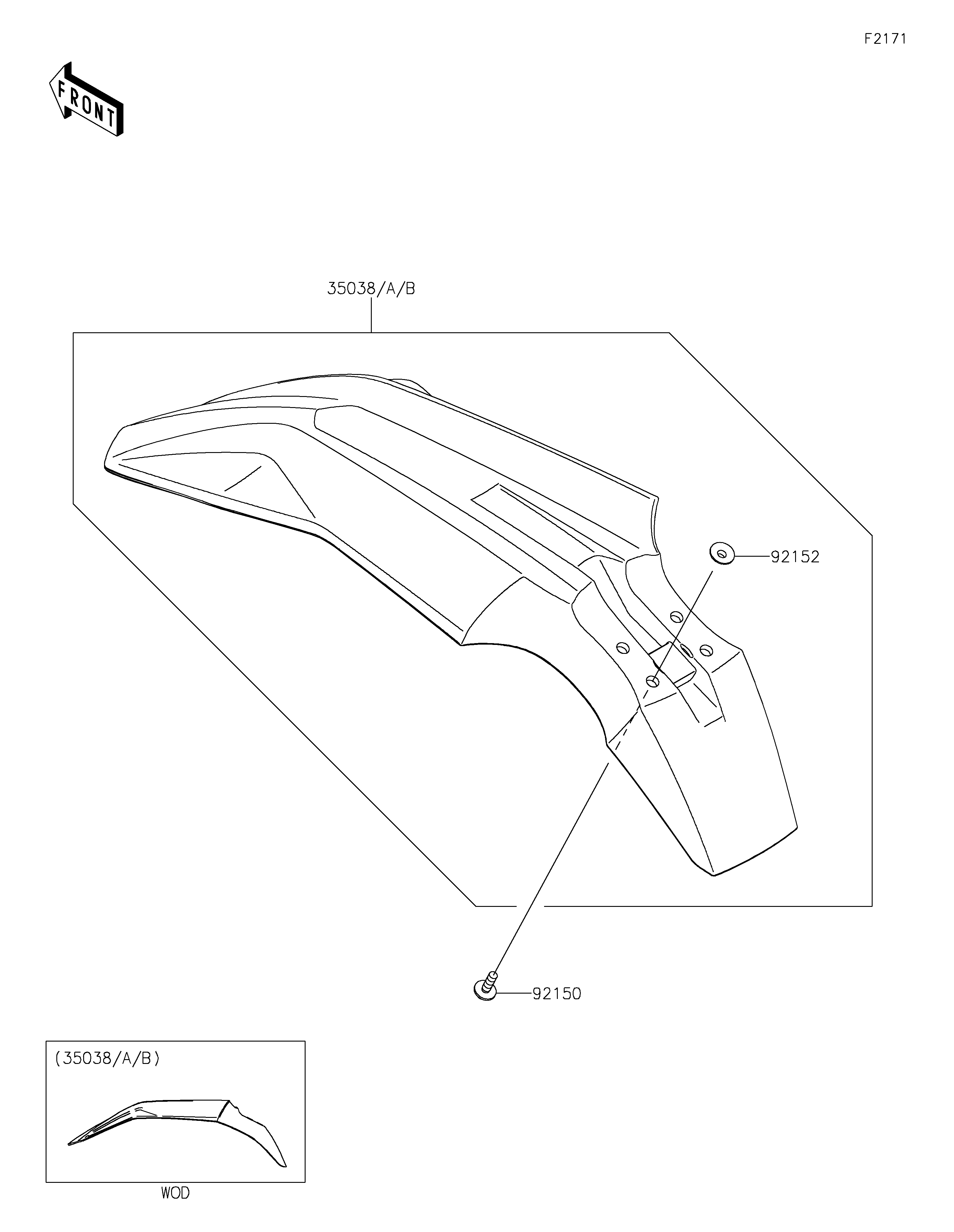 Front Fender(s) Sơ đồ tách chi tiết