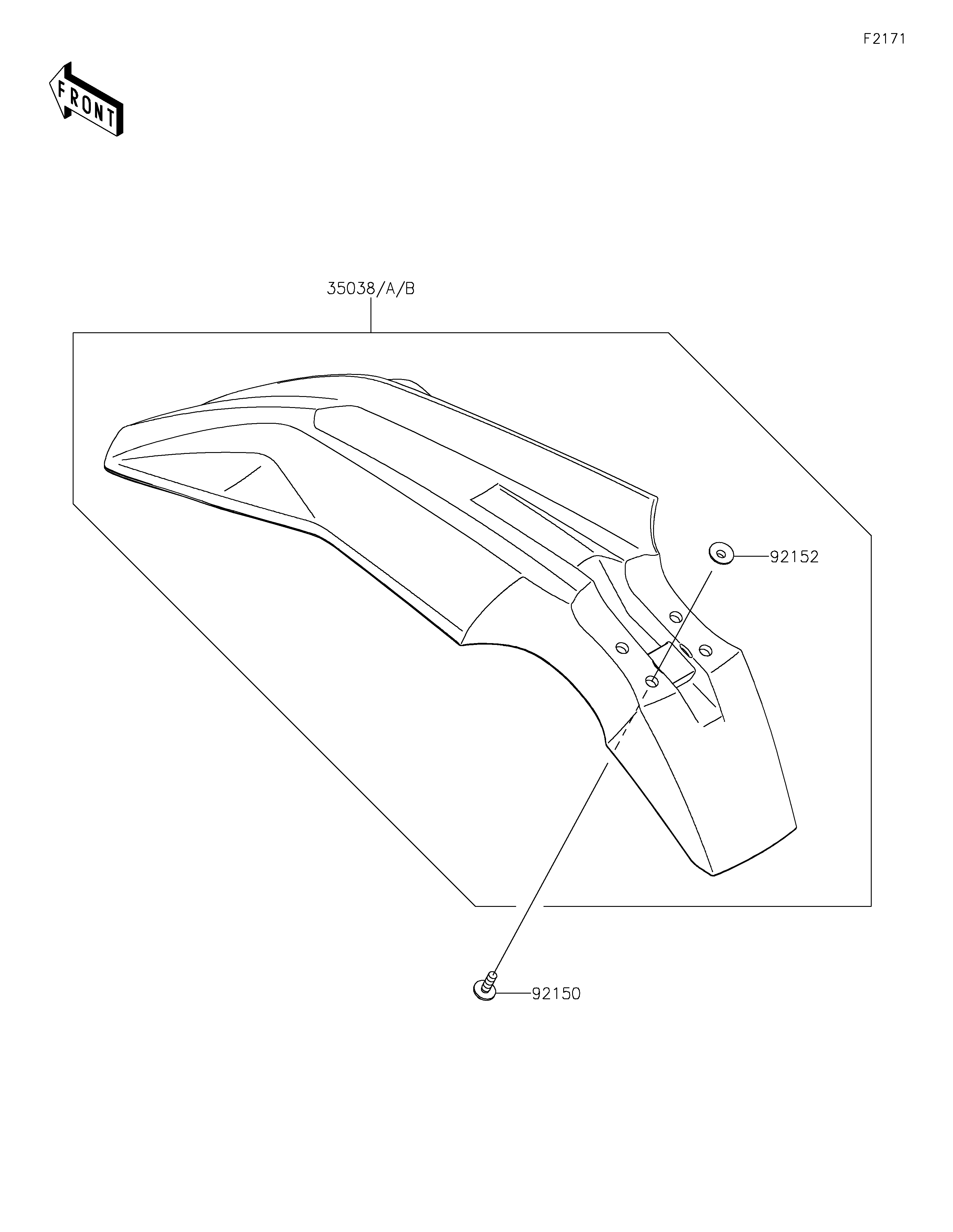 Front Fender(s) Sơ đồ tách chi tiết