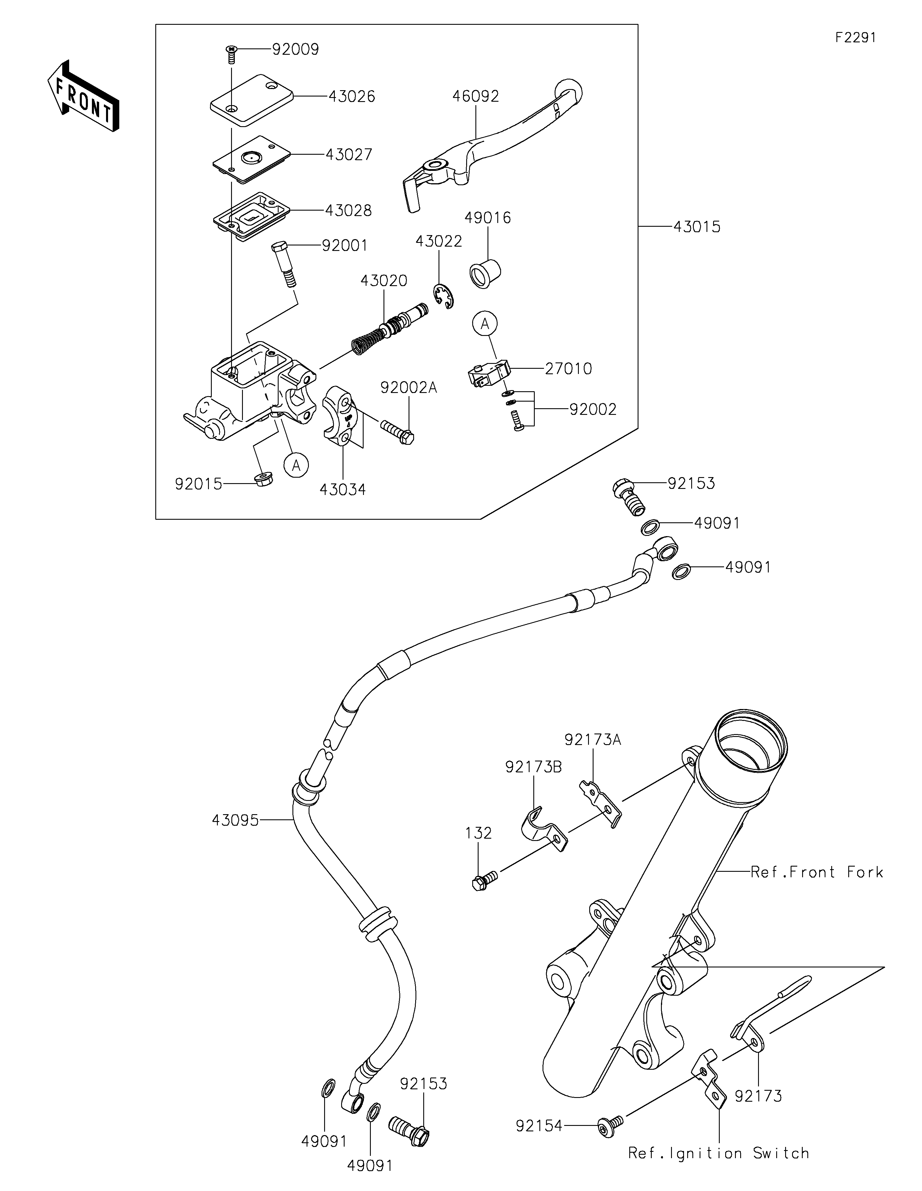 Front Master Cylinder 爆炸图