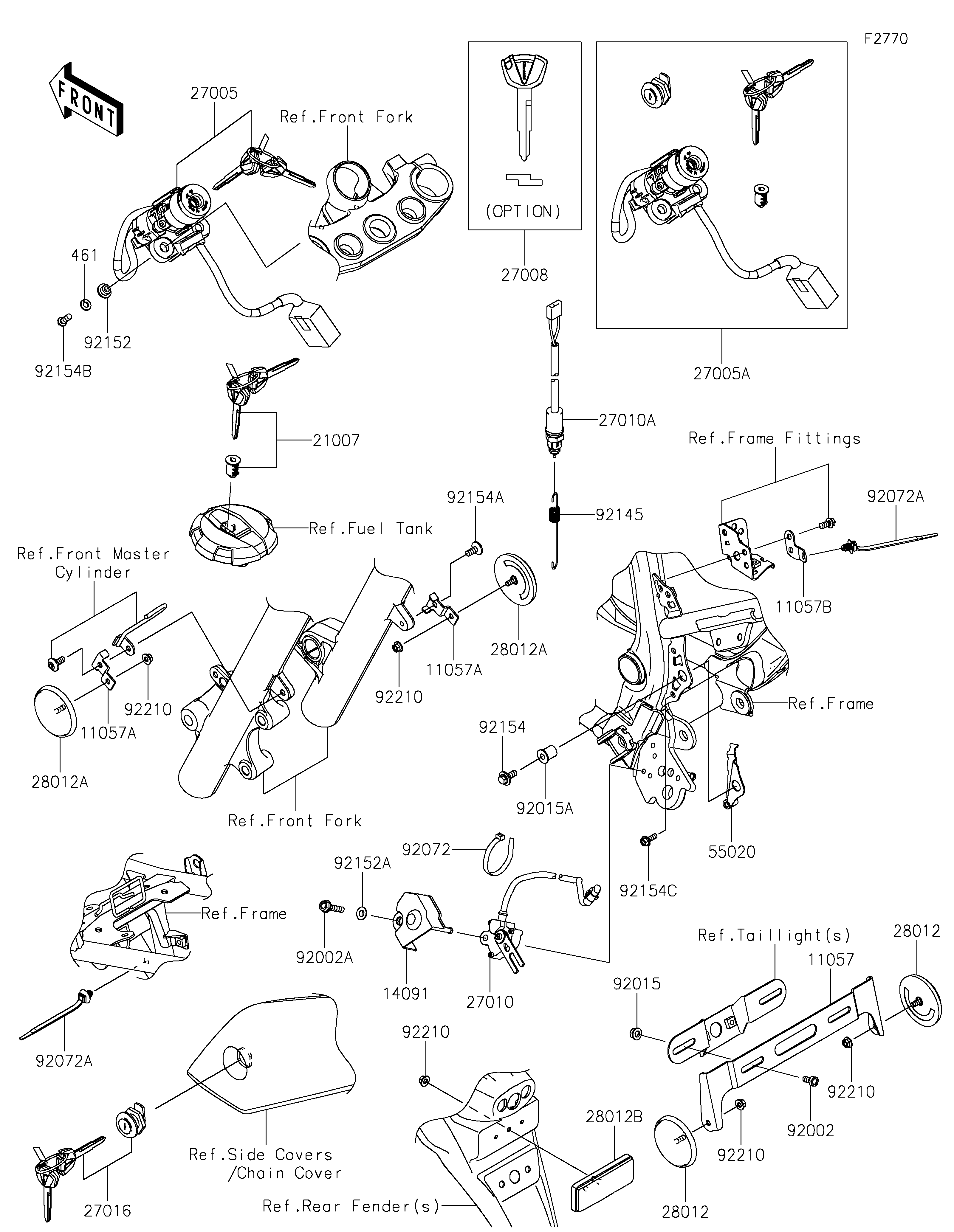Ignition Switch ภาพแยกชิ้นส่วน