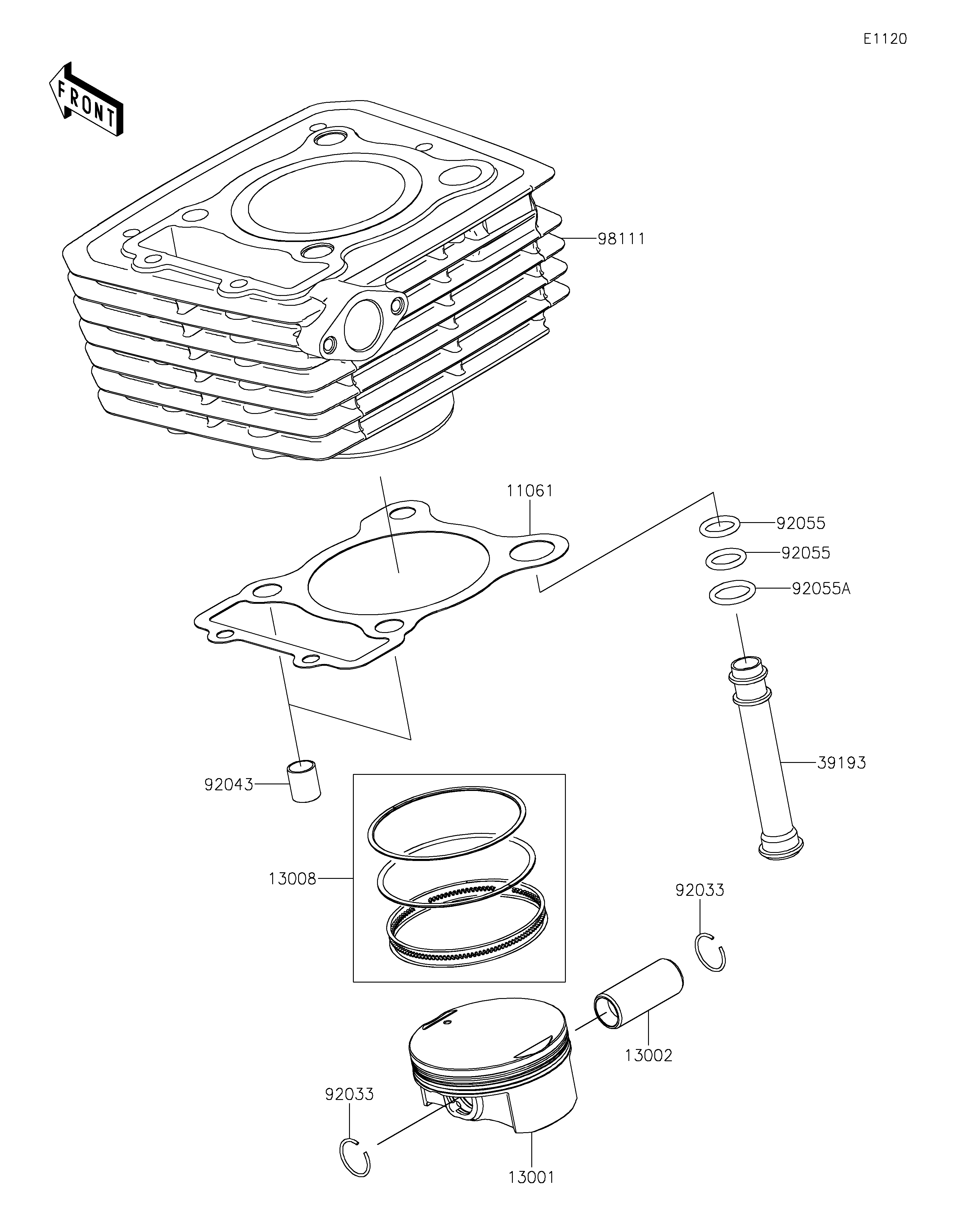 Cylinder/Piston(s) ภาพแยกชิ้นส่วน