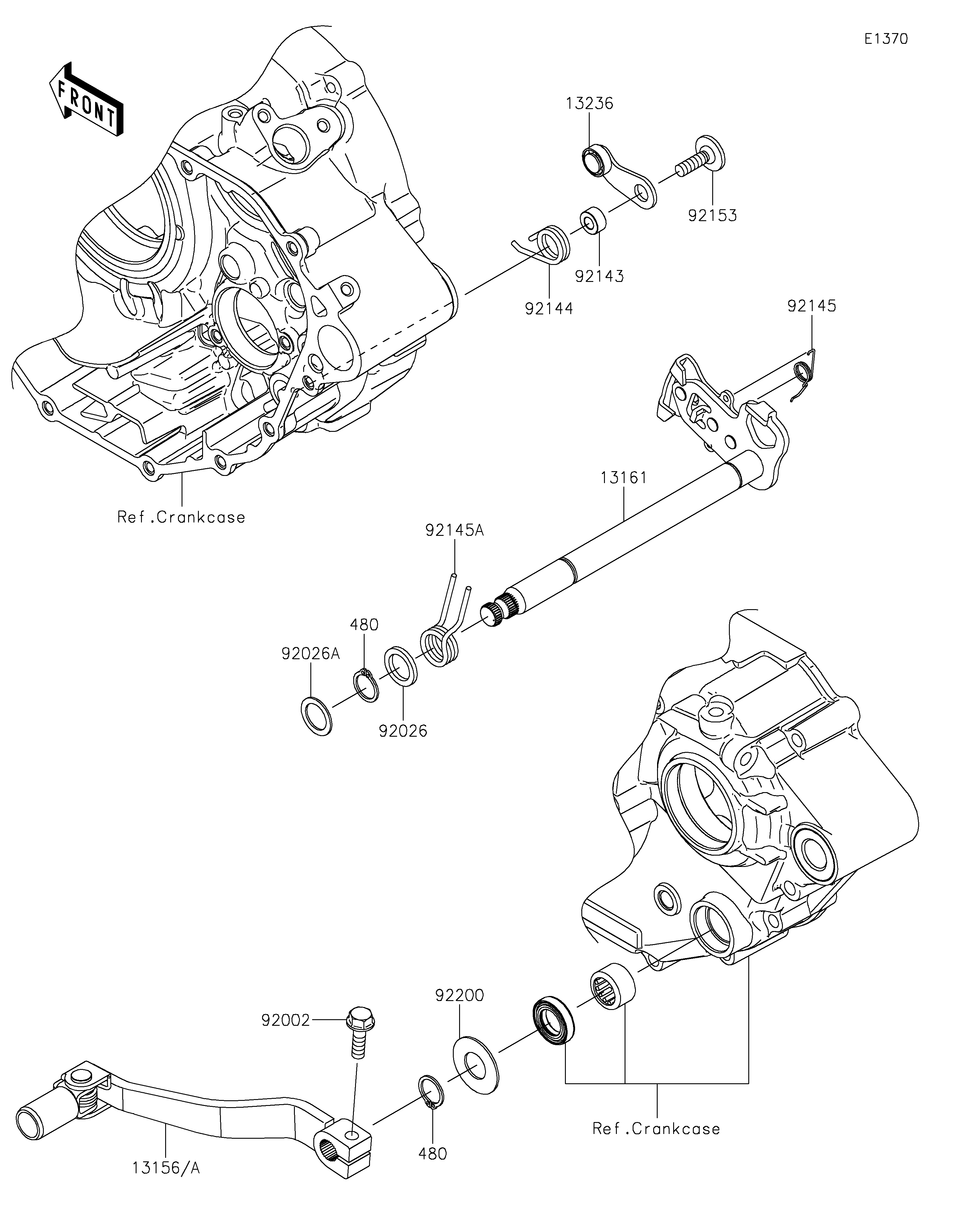 Gear Change Mechanism Sơ đồ tách chi tiết
