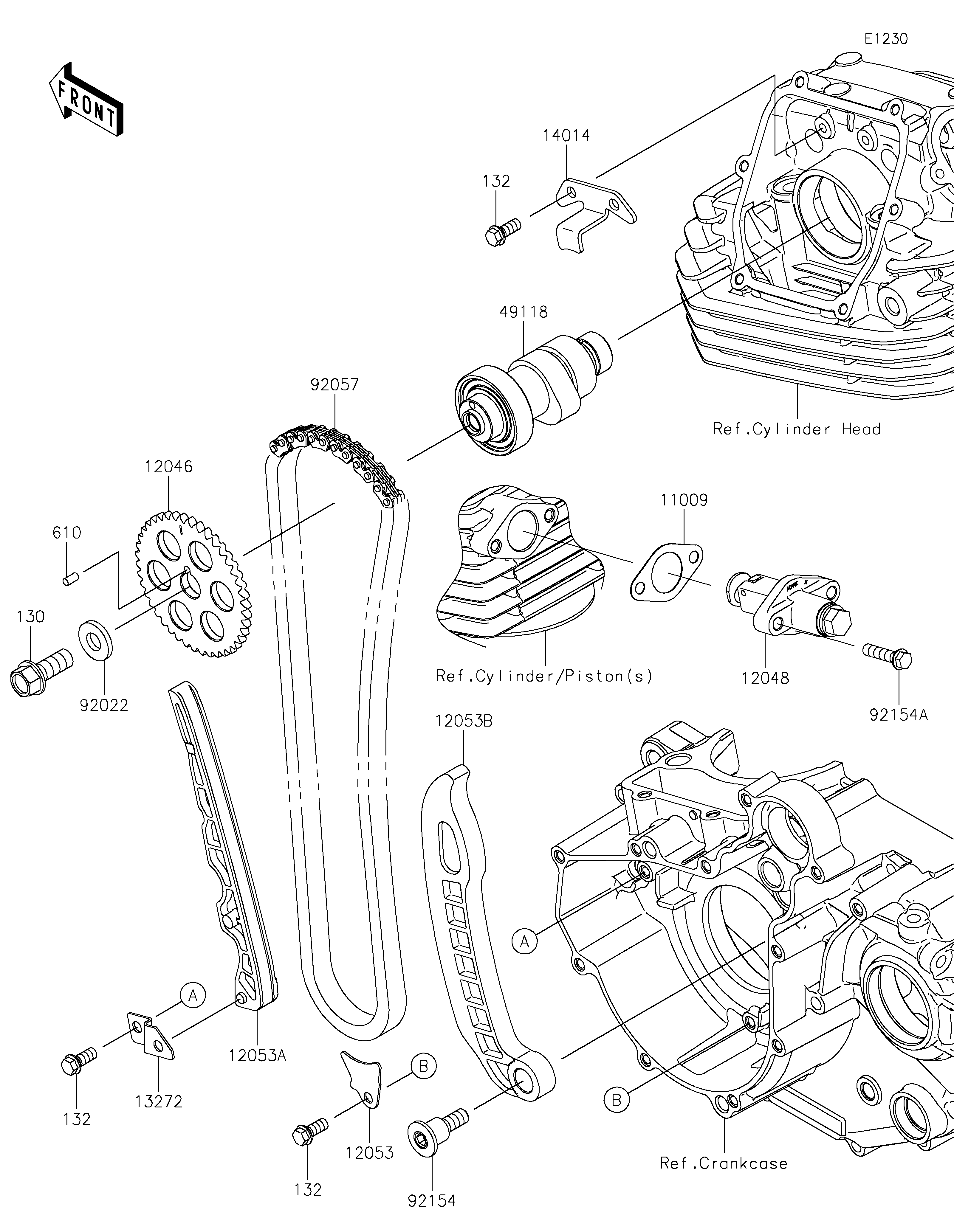 Camshaft(s)/Tensioner ภาพแยกชิ้นส่วน