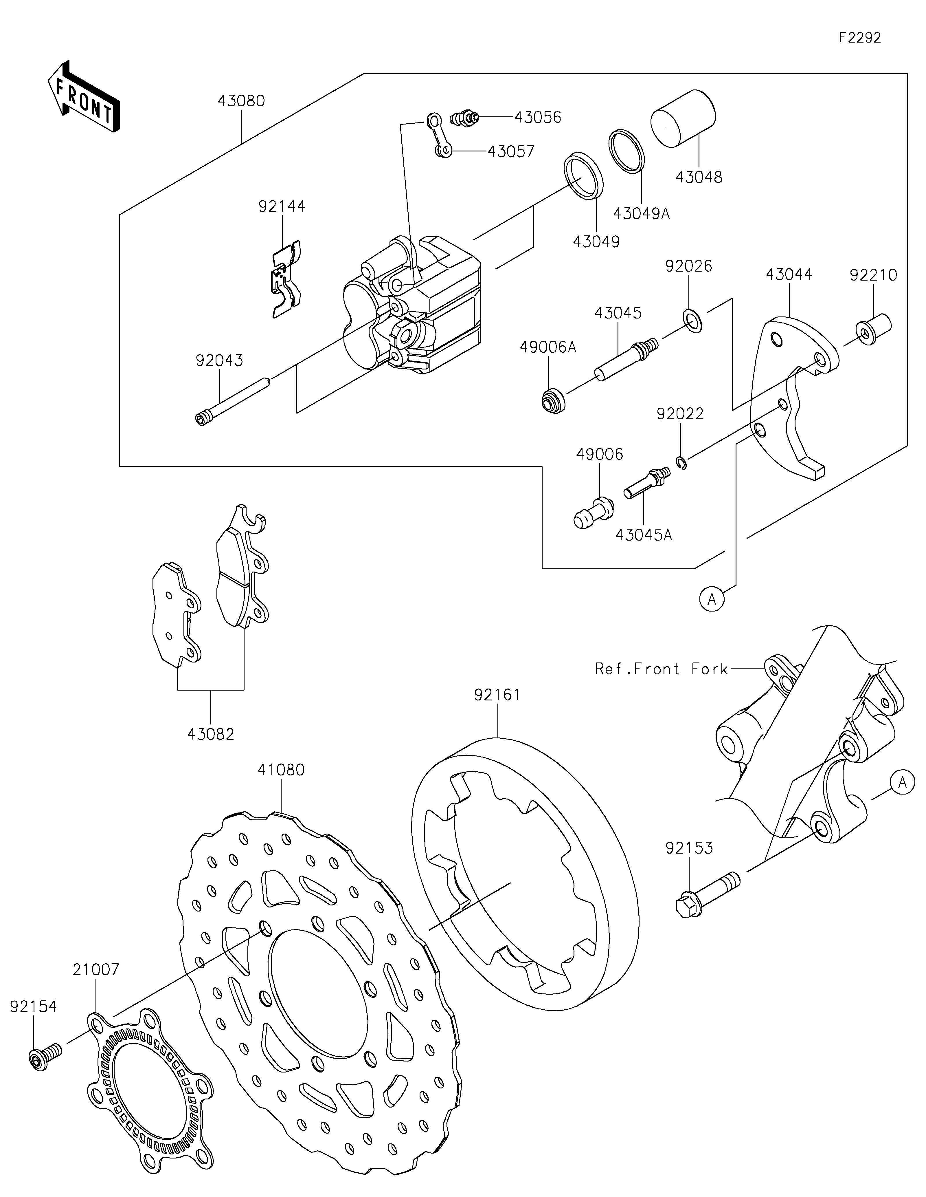 Front Brake ภาพแยกชิ้นส่วน