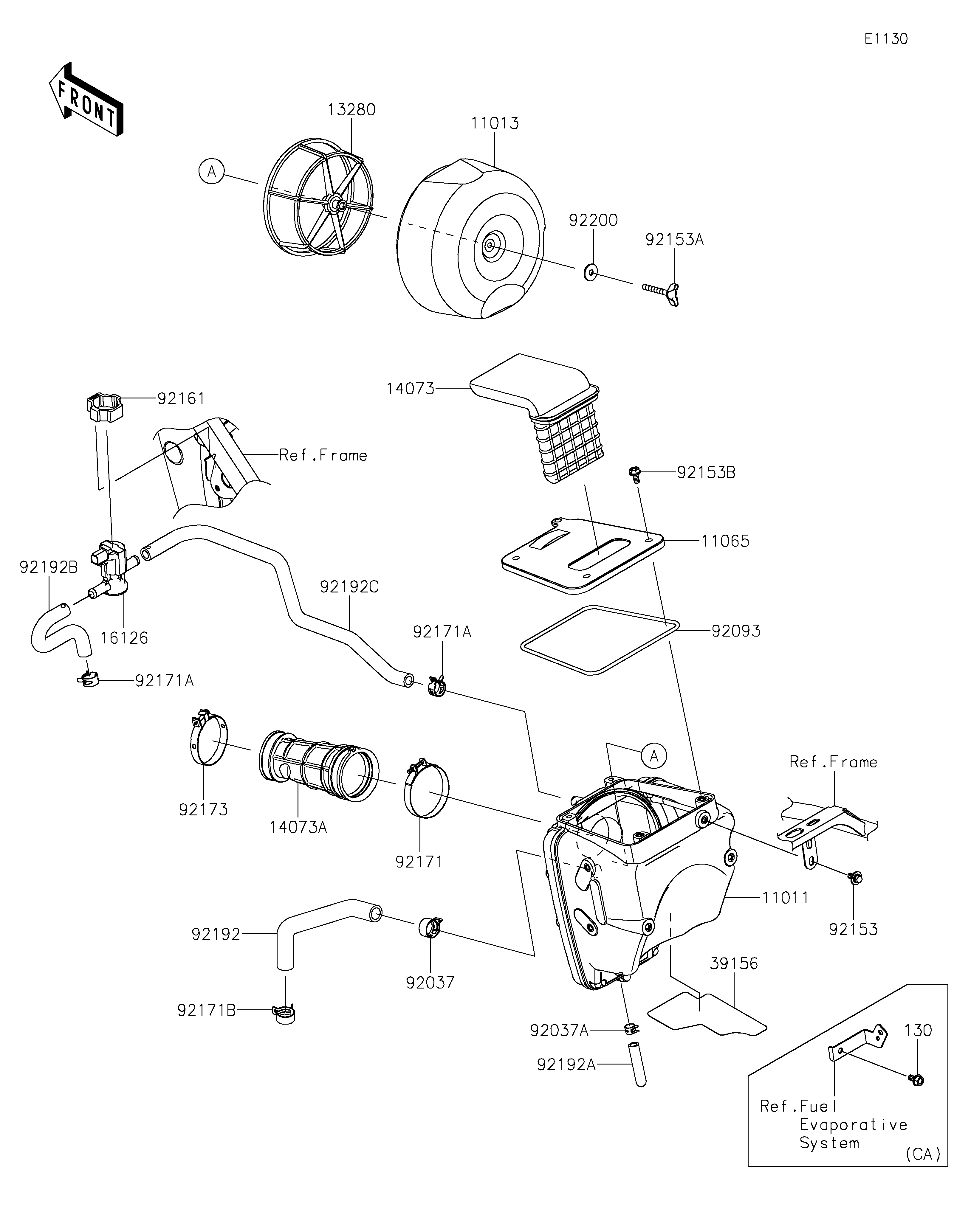 Air Cleaner ภาพแยกชิ้นส่วน