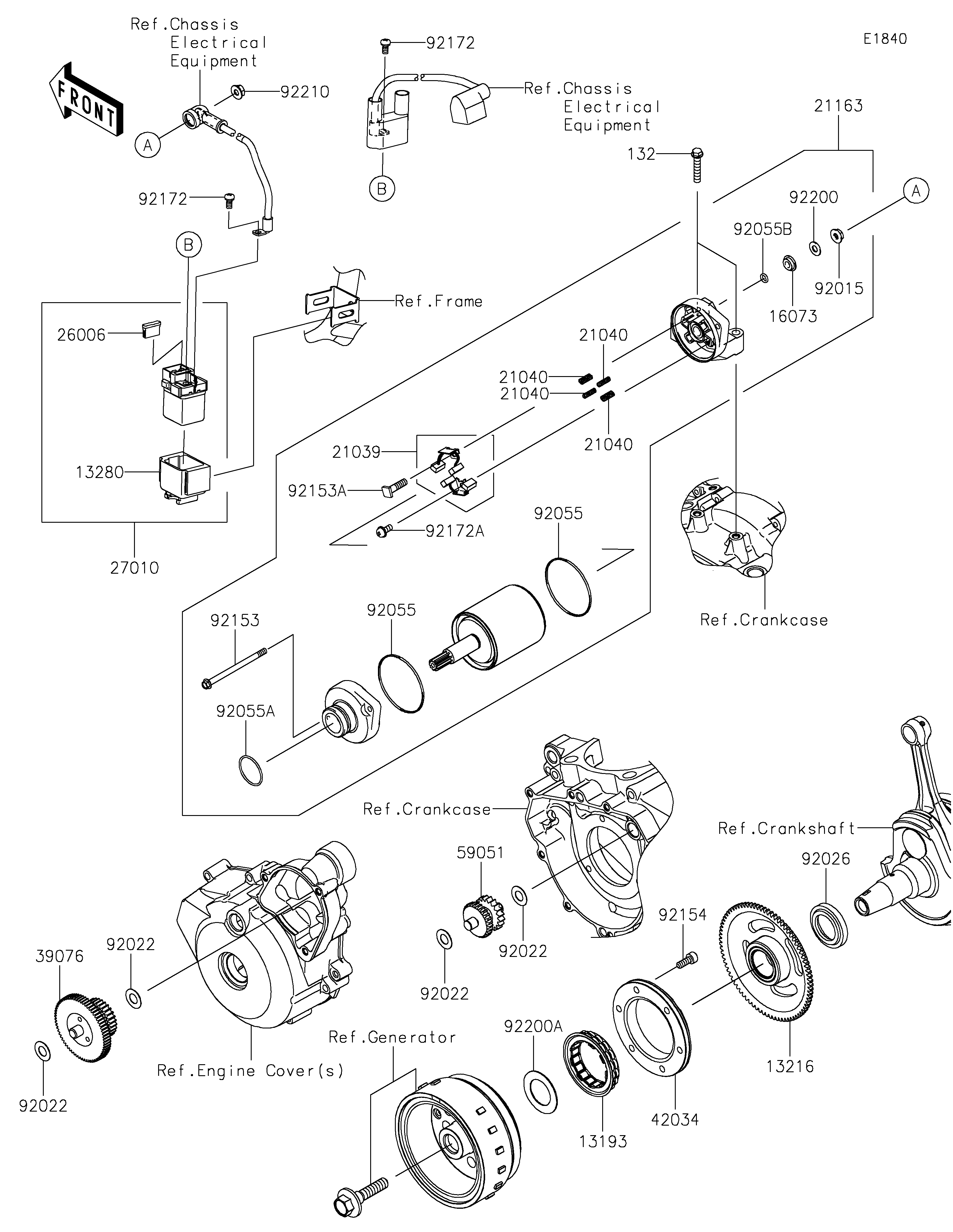 Starter Motor ภาพแยกชิ้นส่วน