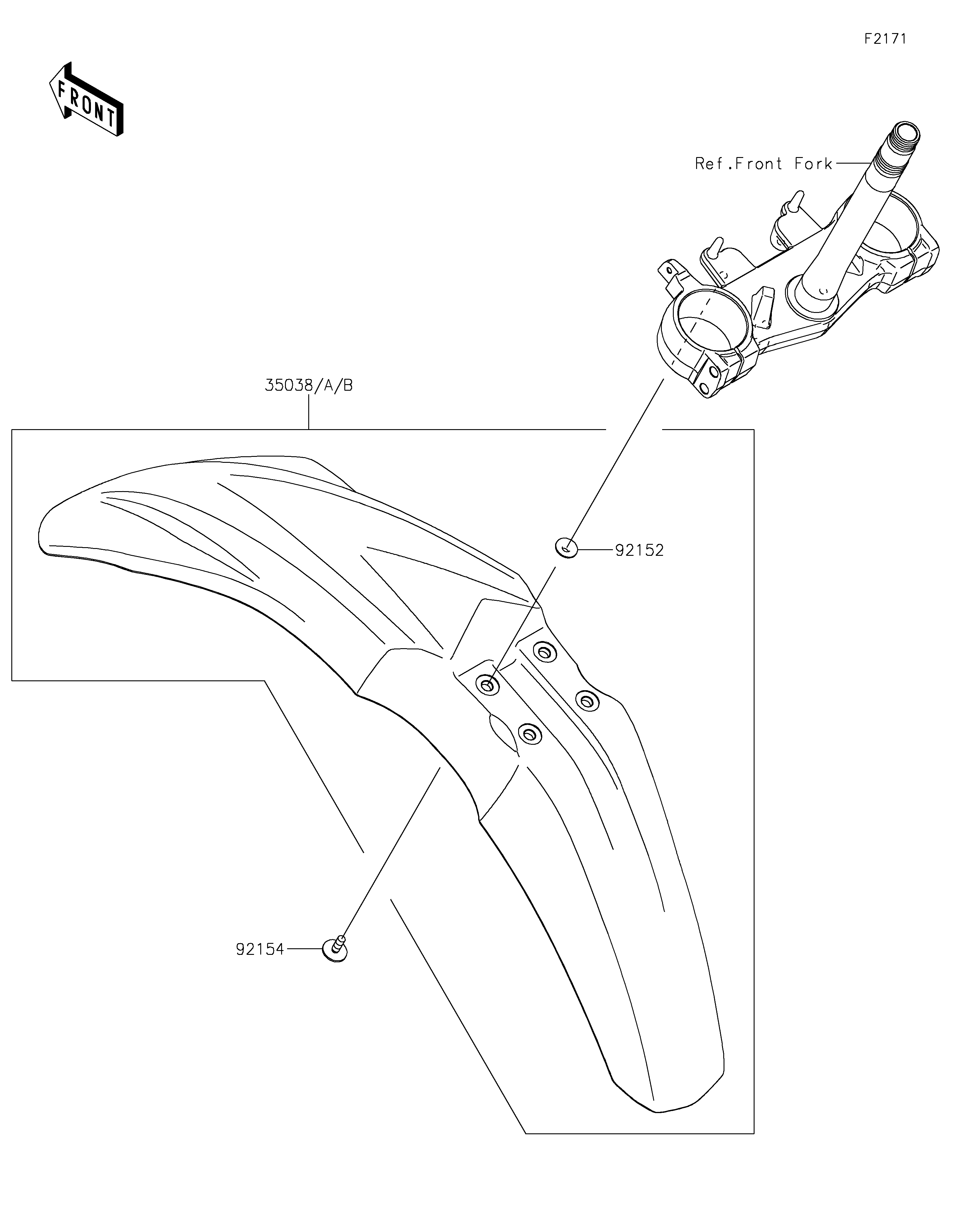 Front Fender(s) ภาพแยกชิ้นส่วน
