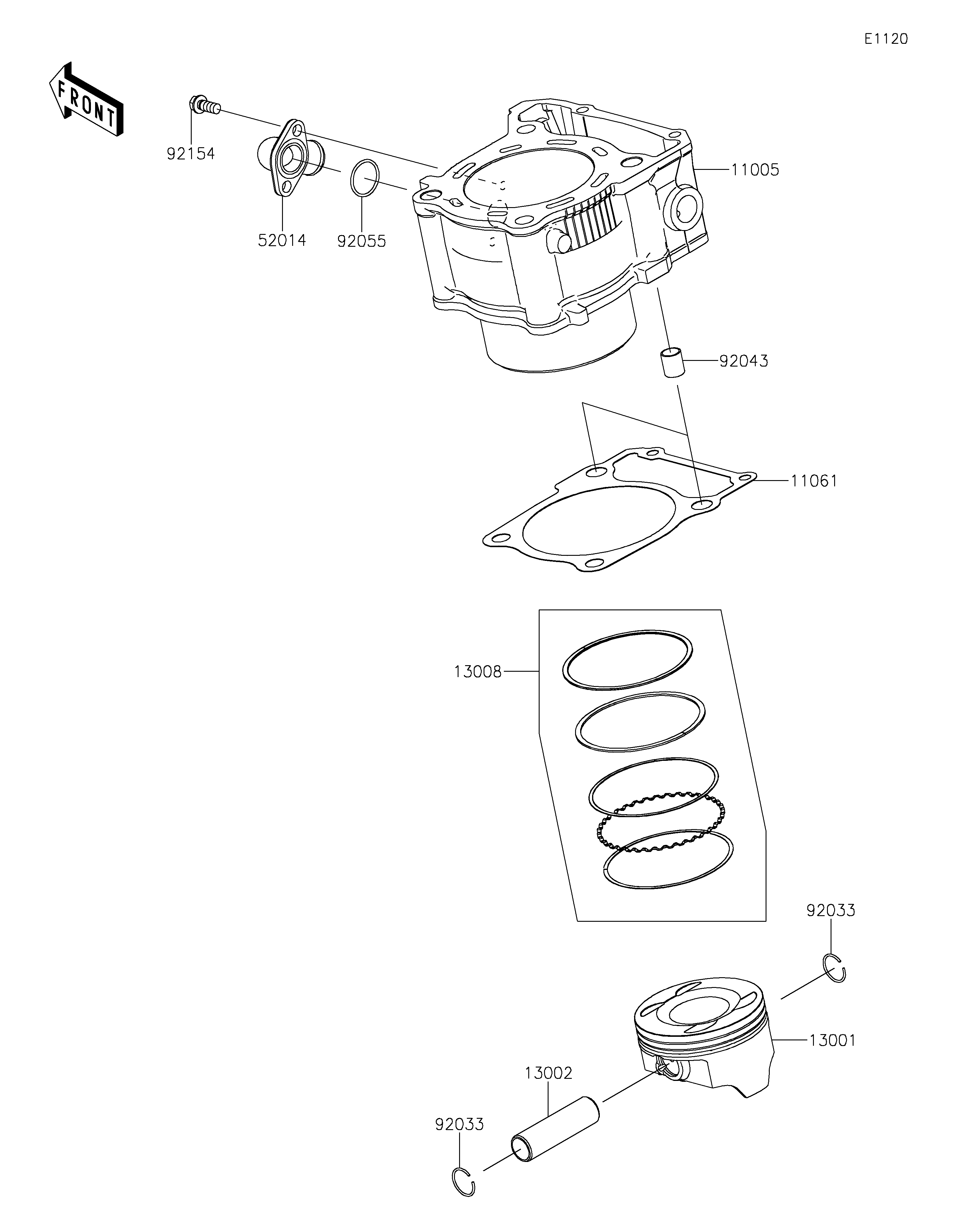 Cylinder/Piston(s) Vistas explodidas