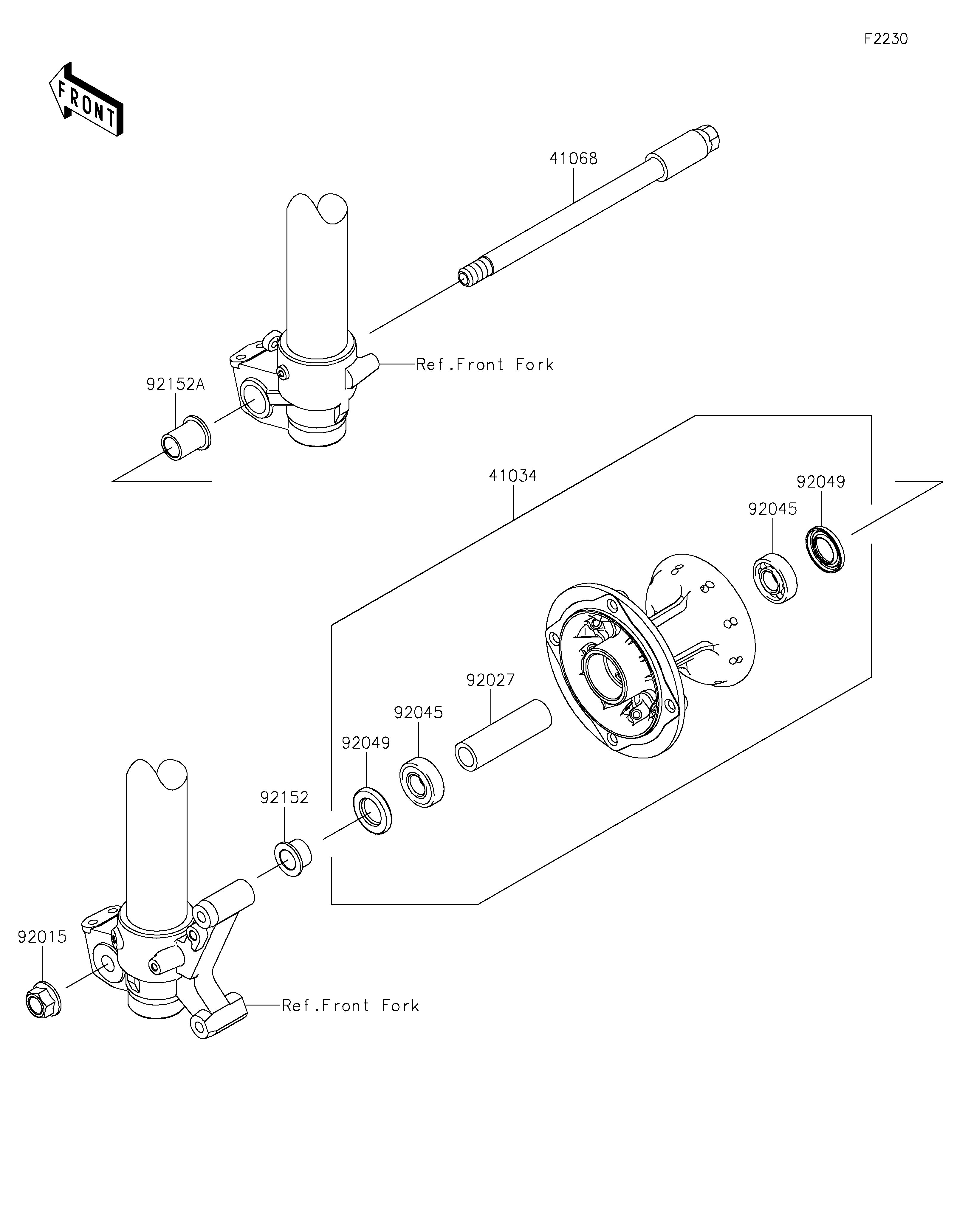Front Hub 爆炸图