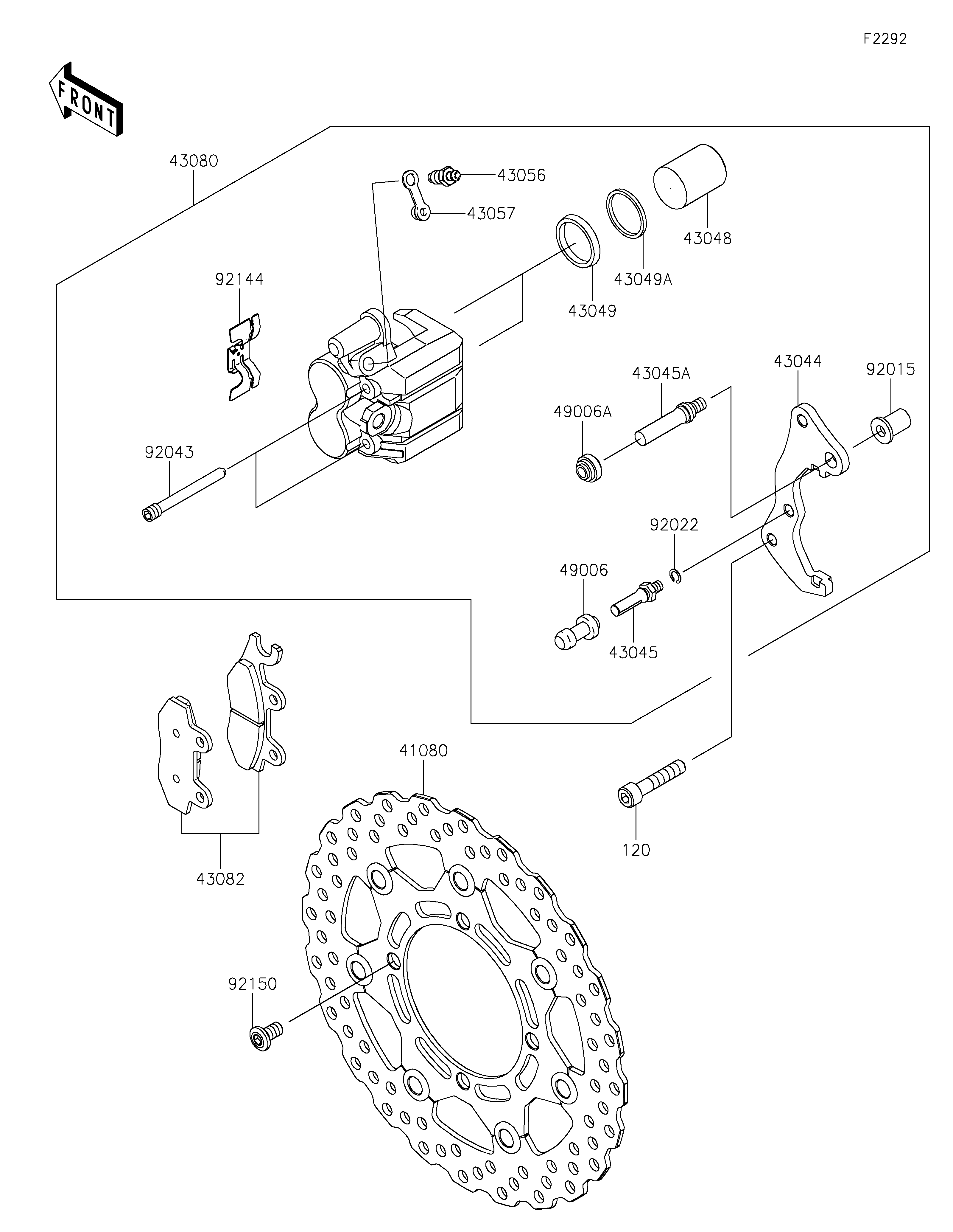 Front Brake 爆炸图