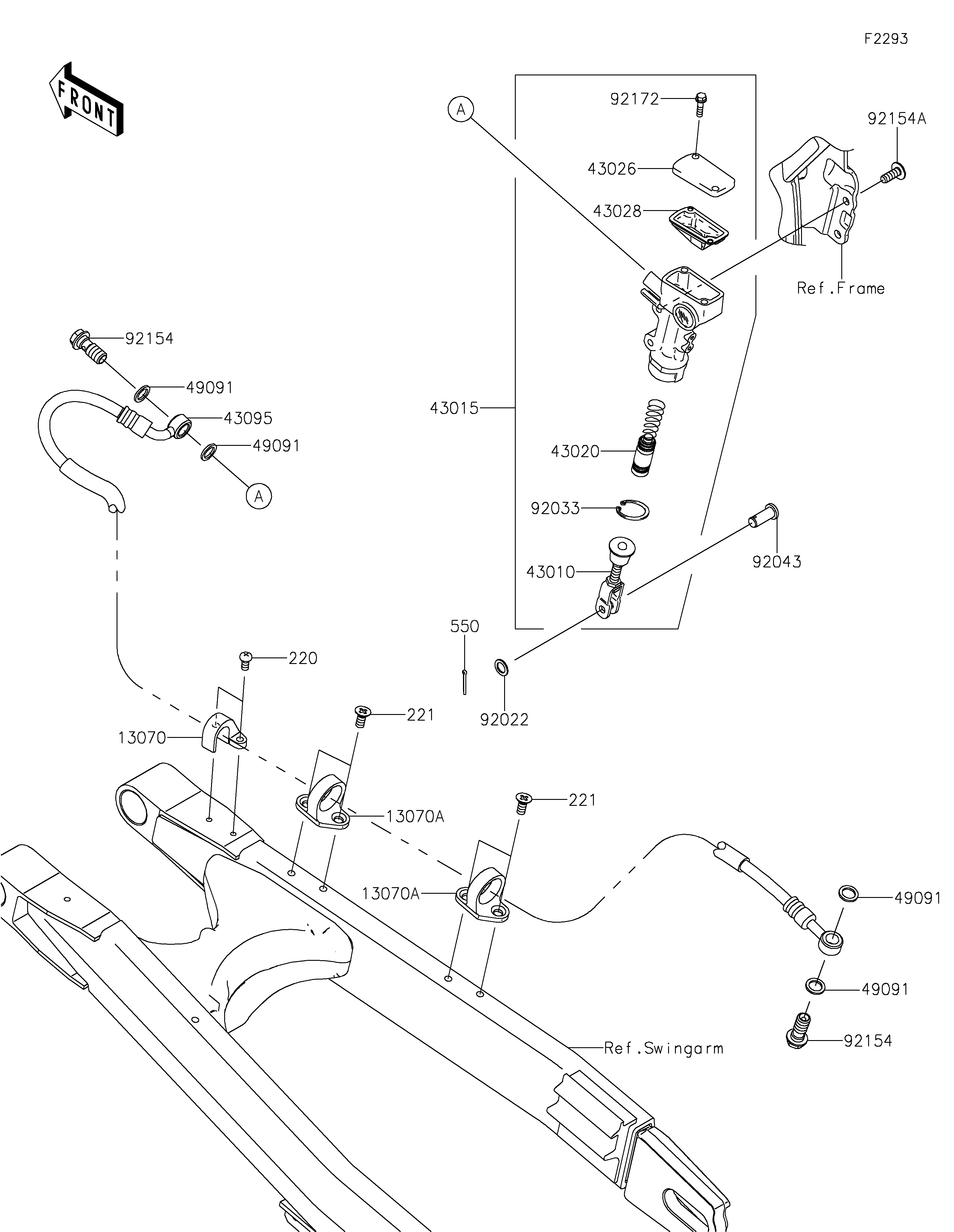 Rear Master Cylinder 爆炸图