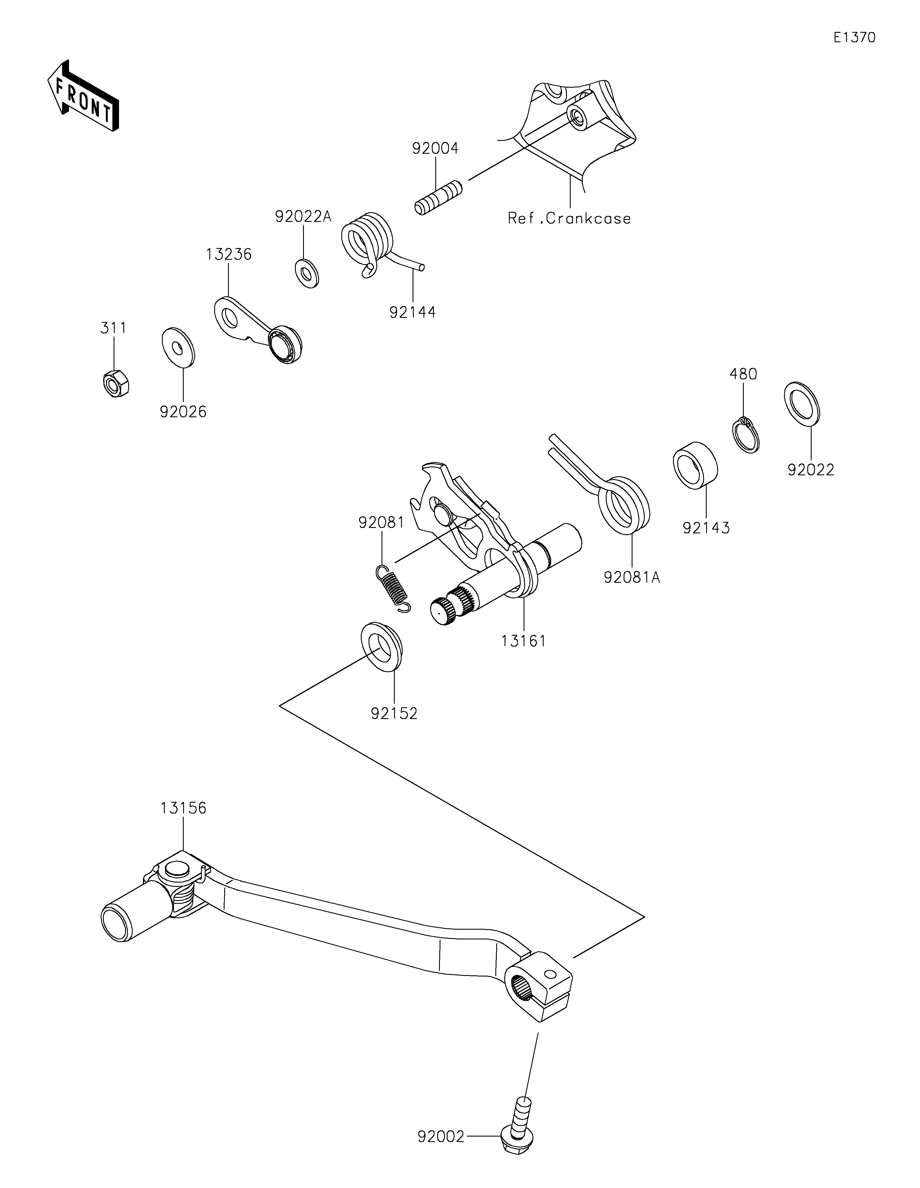 Gear Change Mechanism ภาพแยกชิ้นส่วน