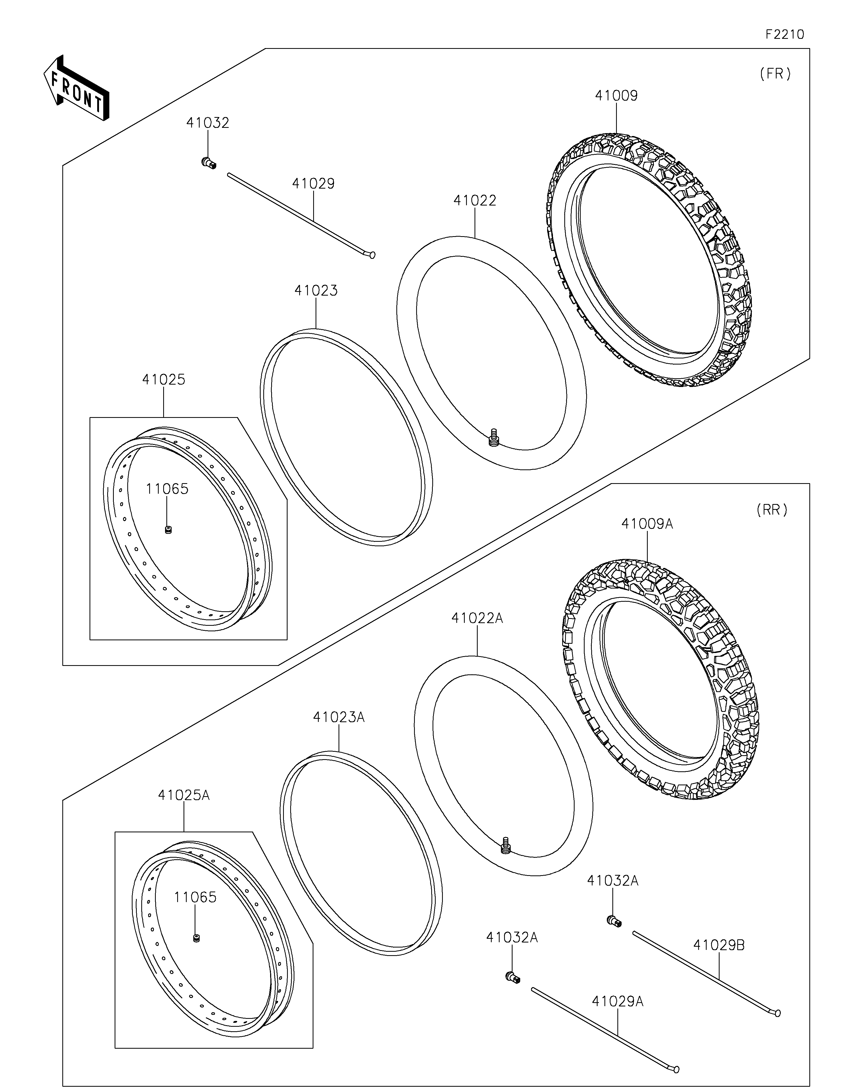 Wheels/Tires Sơ đồ tách chi tiết