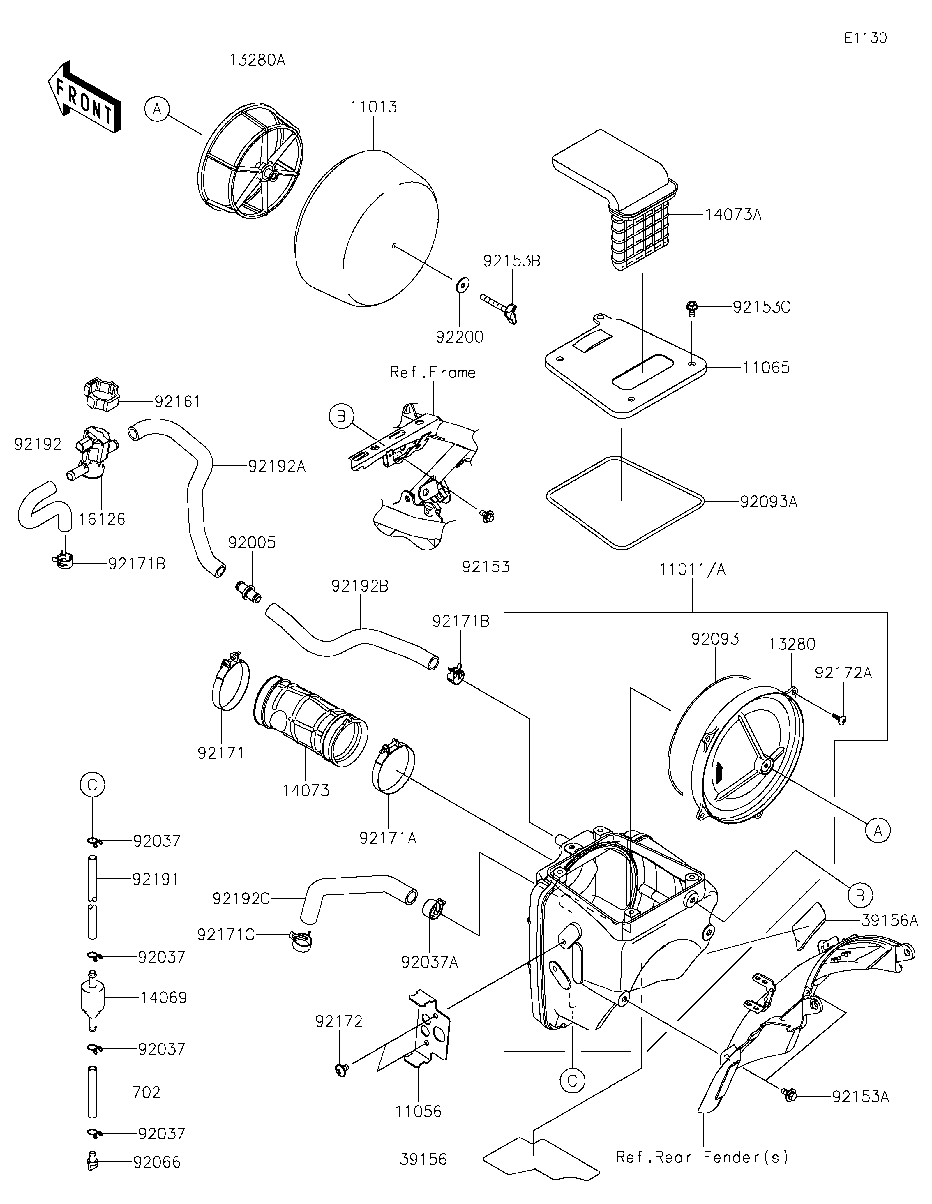 Air Cleaner 爆炸图