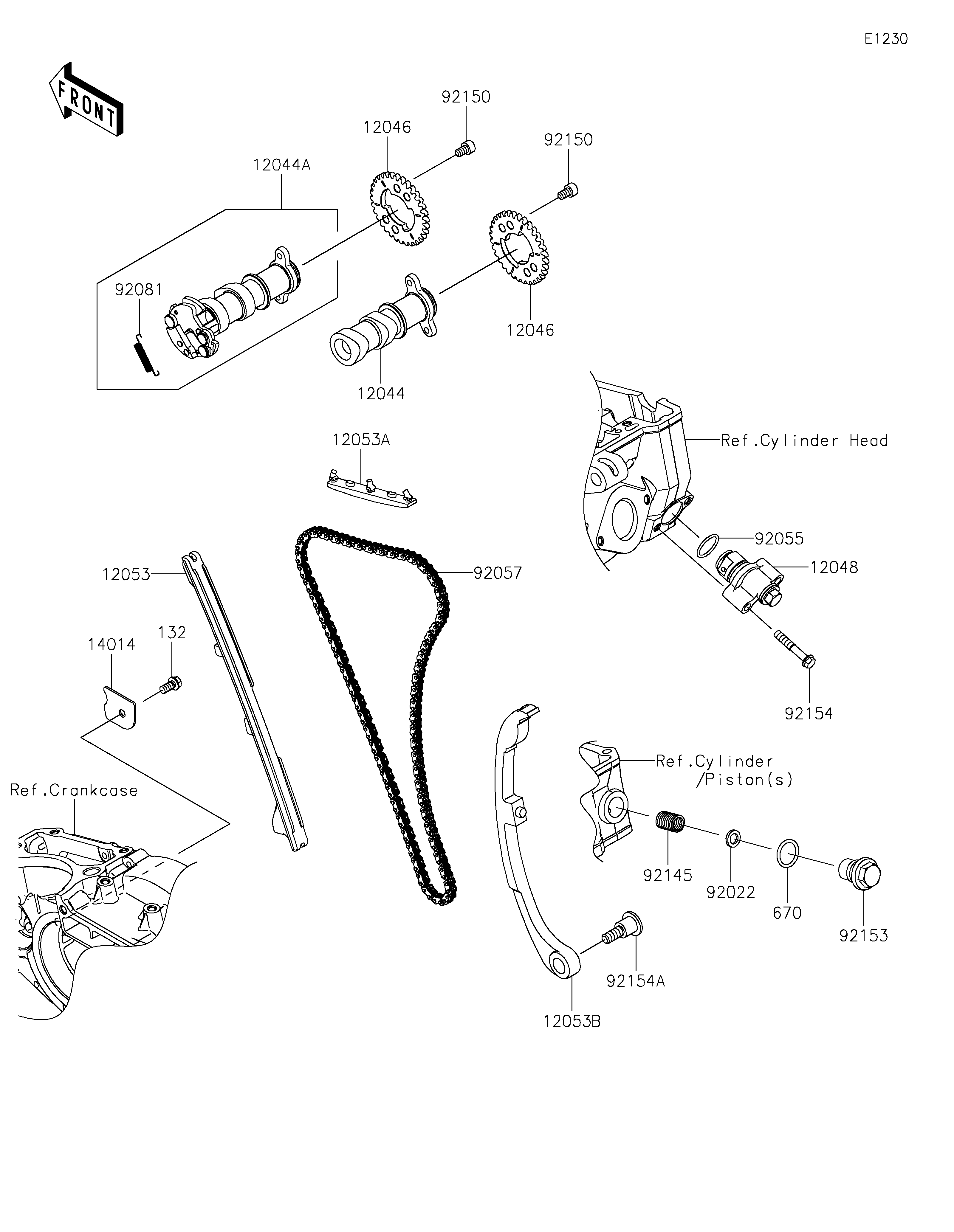 Camshaft(s)/Tensioner 爆炸图