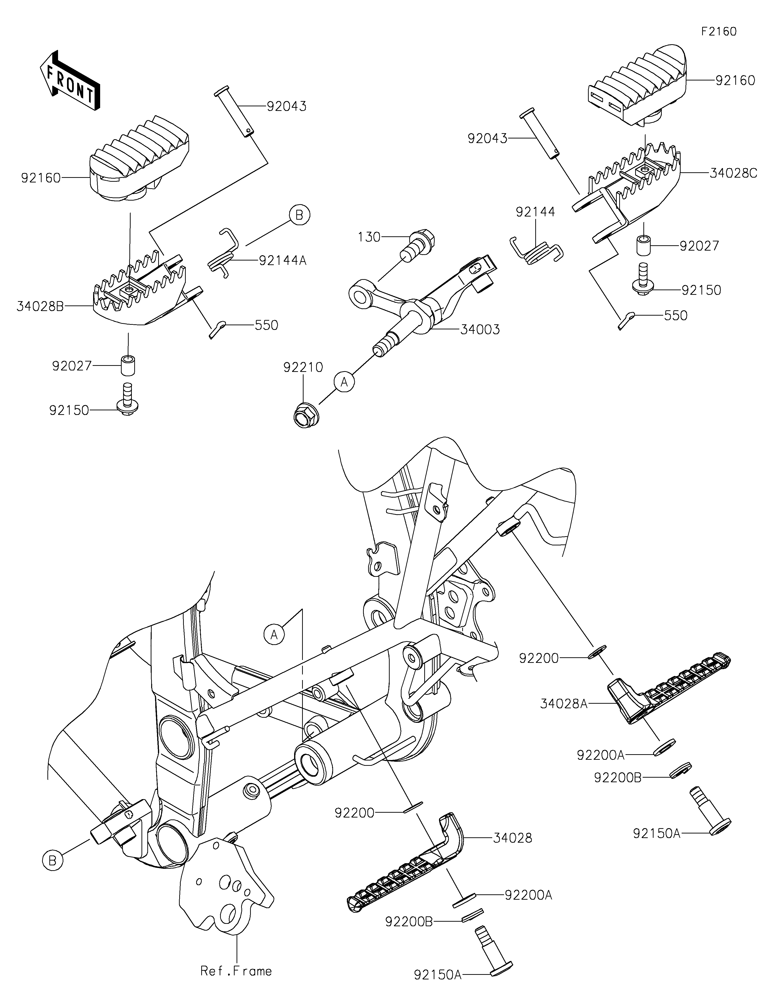 Footrests Diagram terurai