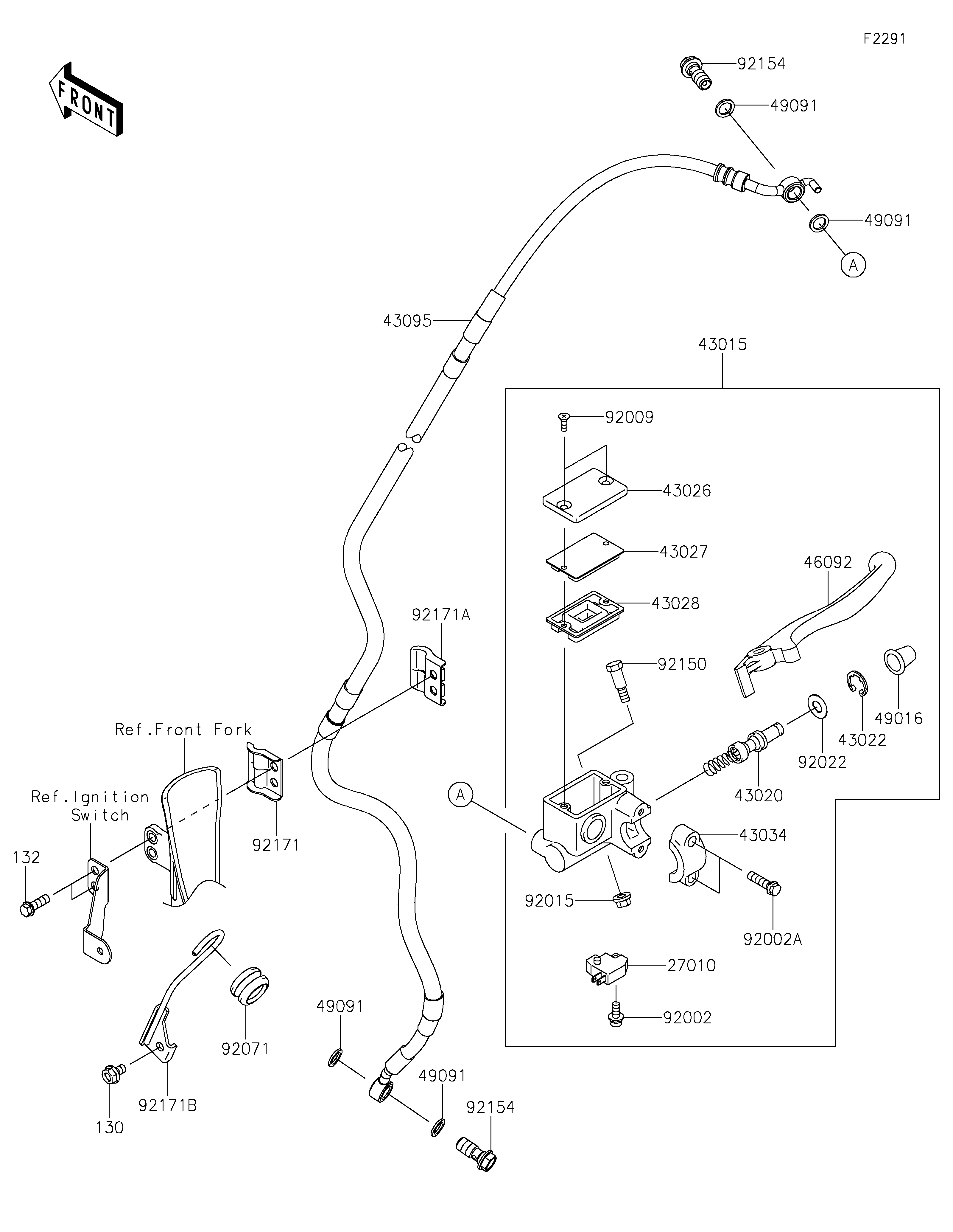Front Master Cylinder ภาพแยกชิ้นส่วน
