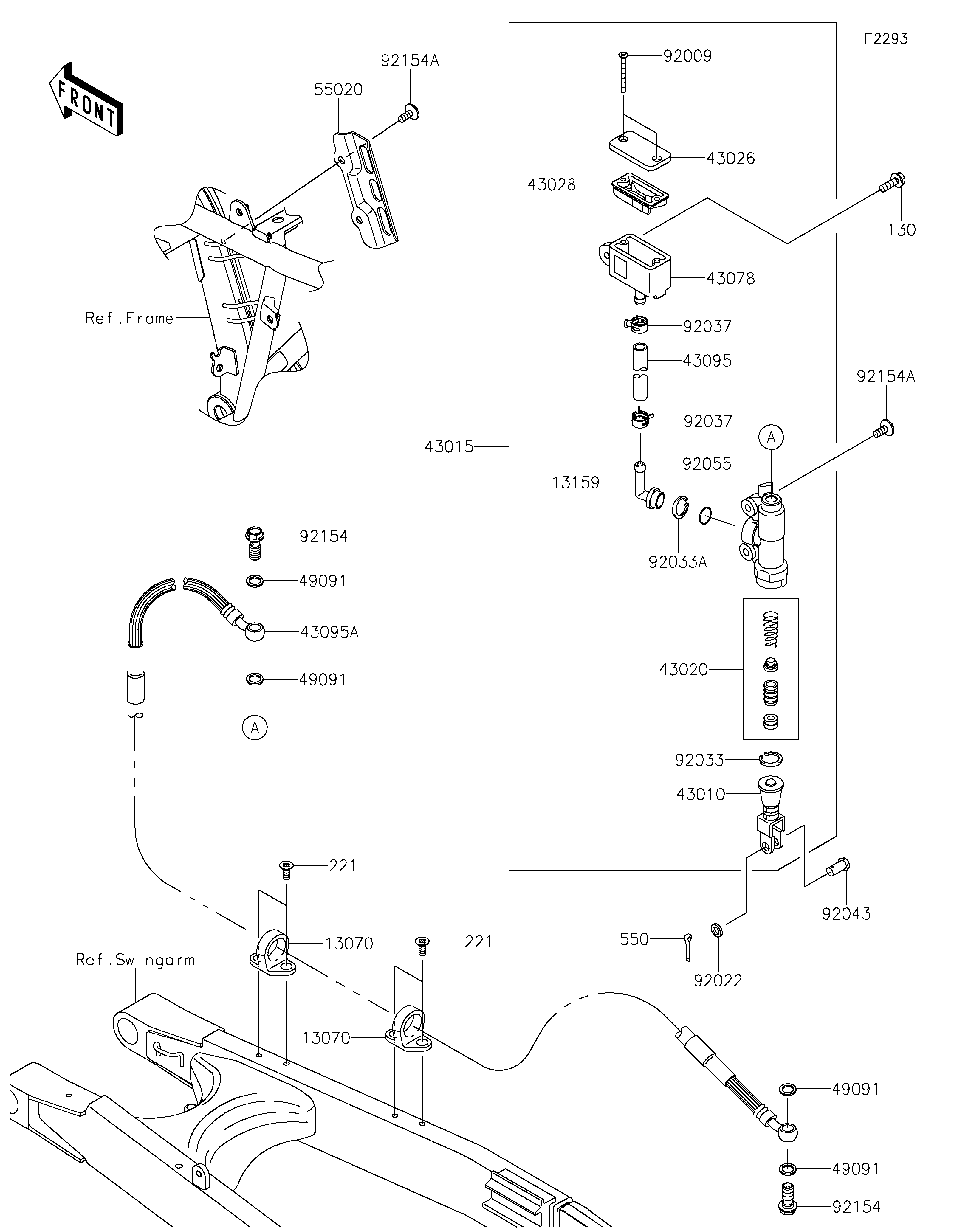 Rear Master Cylinder Despieces